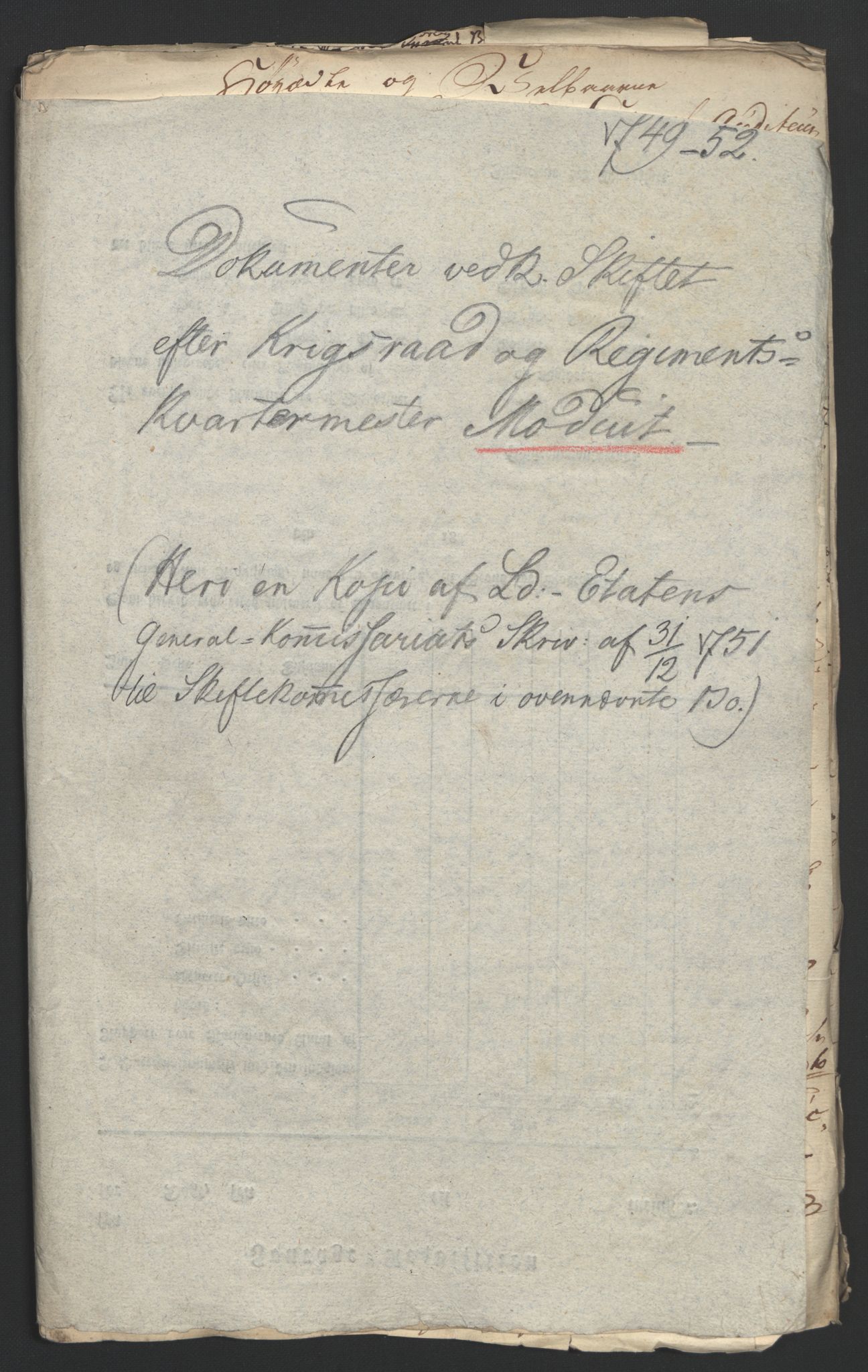 Forsvaret, Generalauditøren, AV/RA-RAFA-1772/F/Fj/Fja/L0022: --, 1733-1821, p. 575