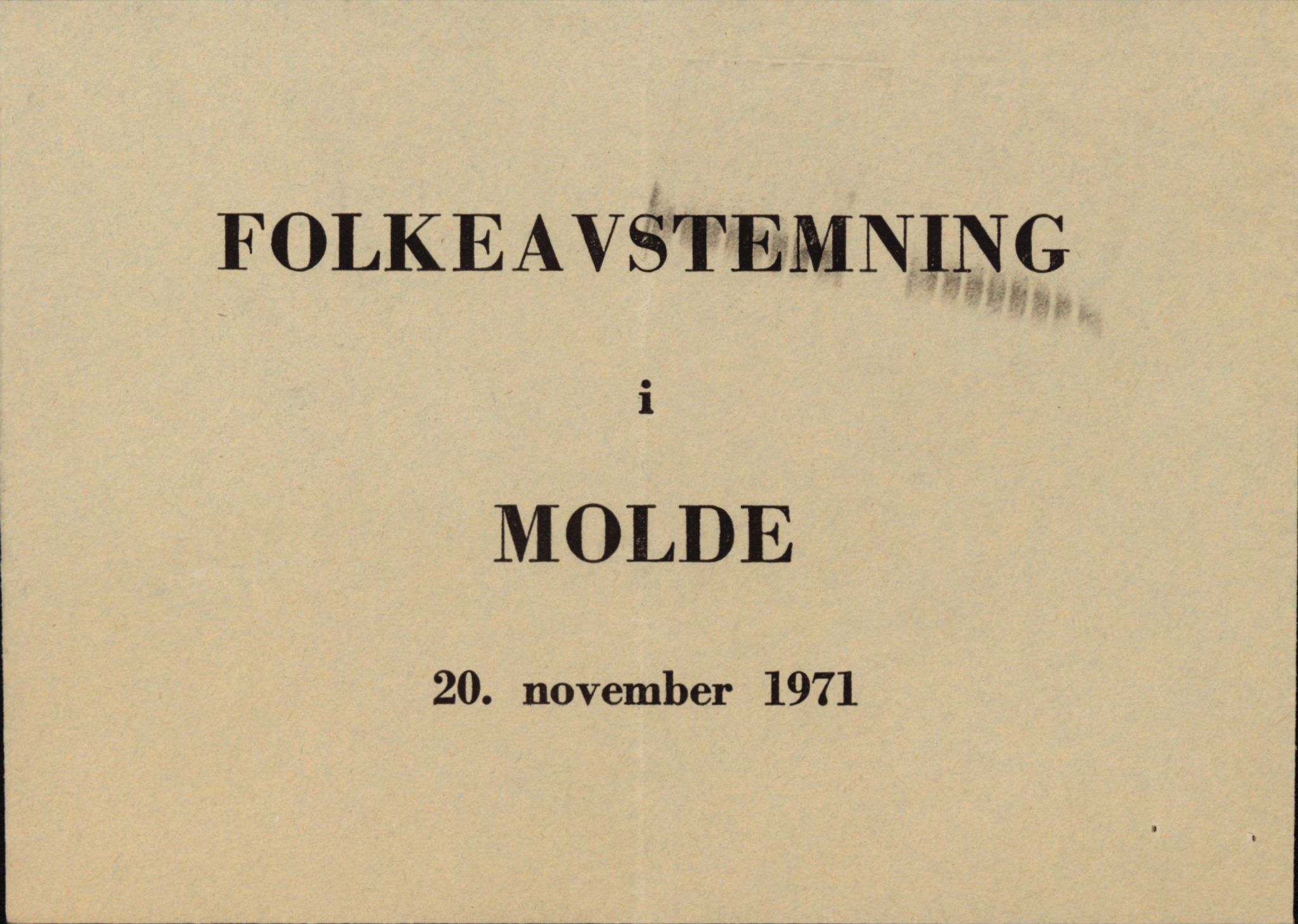 Sosialdepartementet, 2. sosialkontor D (1948-1975), AV/RA-S-3455/D/Da/L0116/0002: -- / Brennevinsavstemning i Molde kommune, 1970-1972, p. 6