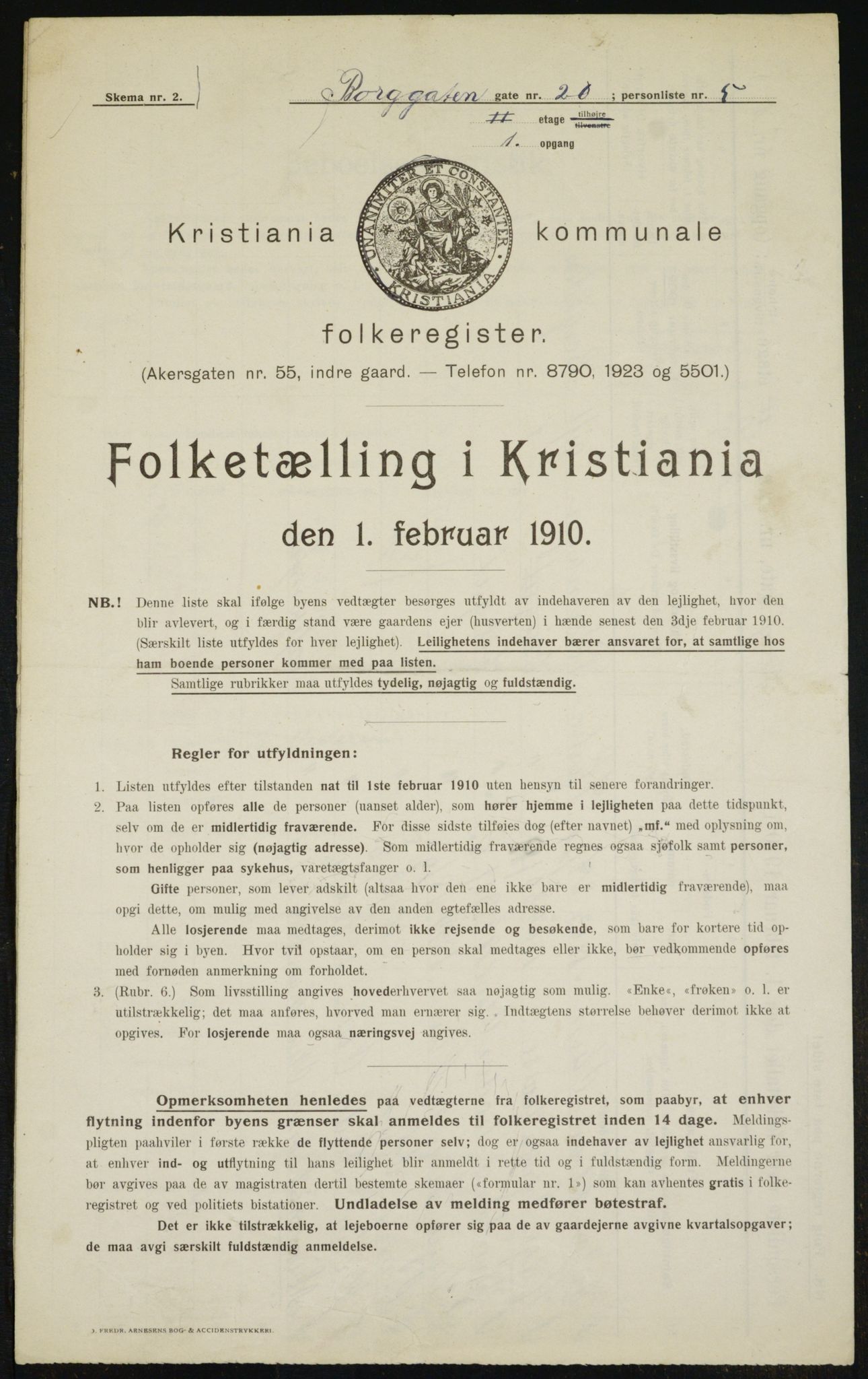 OBA, Municipal Census 1910 for Kristiania, 1910, p. 7731