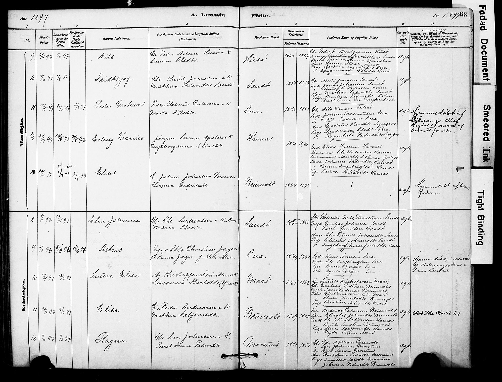 Ministerialprotokoller, klokkerbøker og fødselsregistre - Møre og Romsdal, AV/SAT-A-1454/561/L0729: Parish register (official) no. 561A03, 1878-1900, p. 63