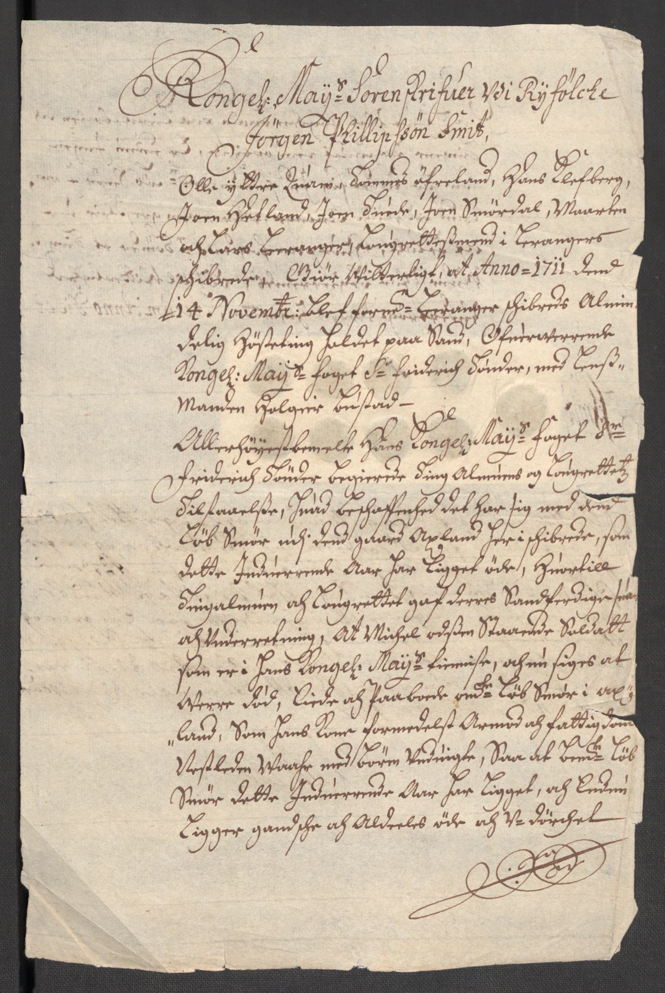 Rentekammeret inntil 1814, Reviderte regnskaper, Fogderegnskap, RA/EA-4092/R47/L2864: Fogderegnskap Ryfylke, 1711, p. 159