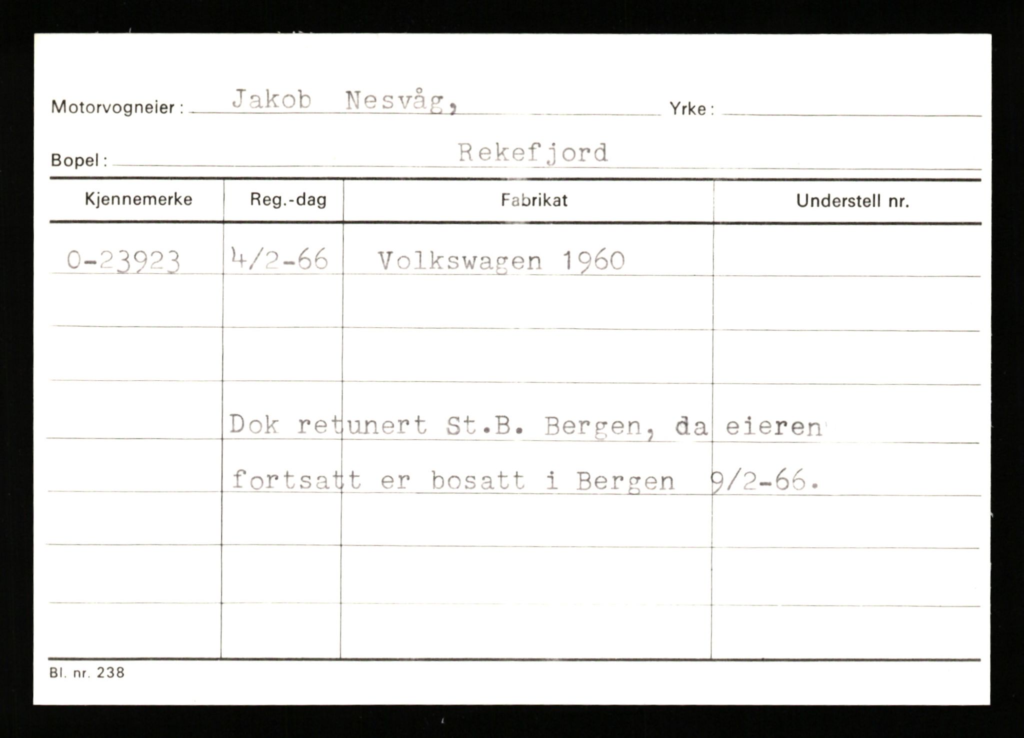 Stavanger trafikkstasjon, SAST/A-101942/0/G/L0005: Registreringsnummer: 23000 - 34245, 1930-1971, p. 233