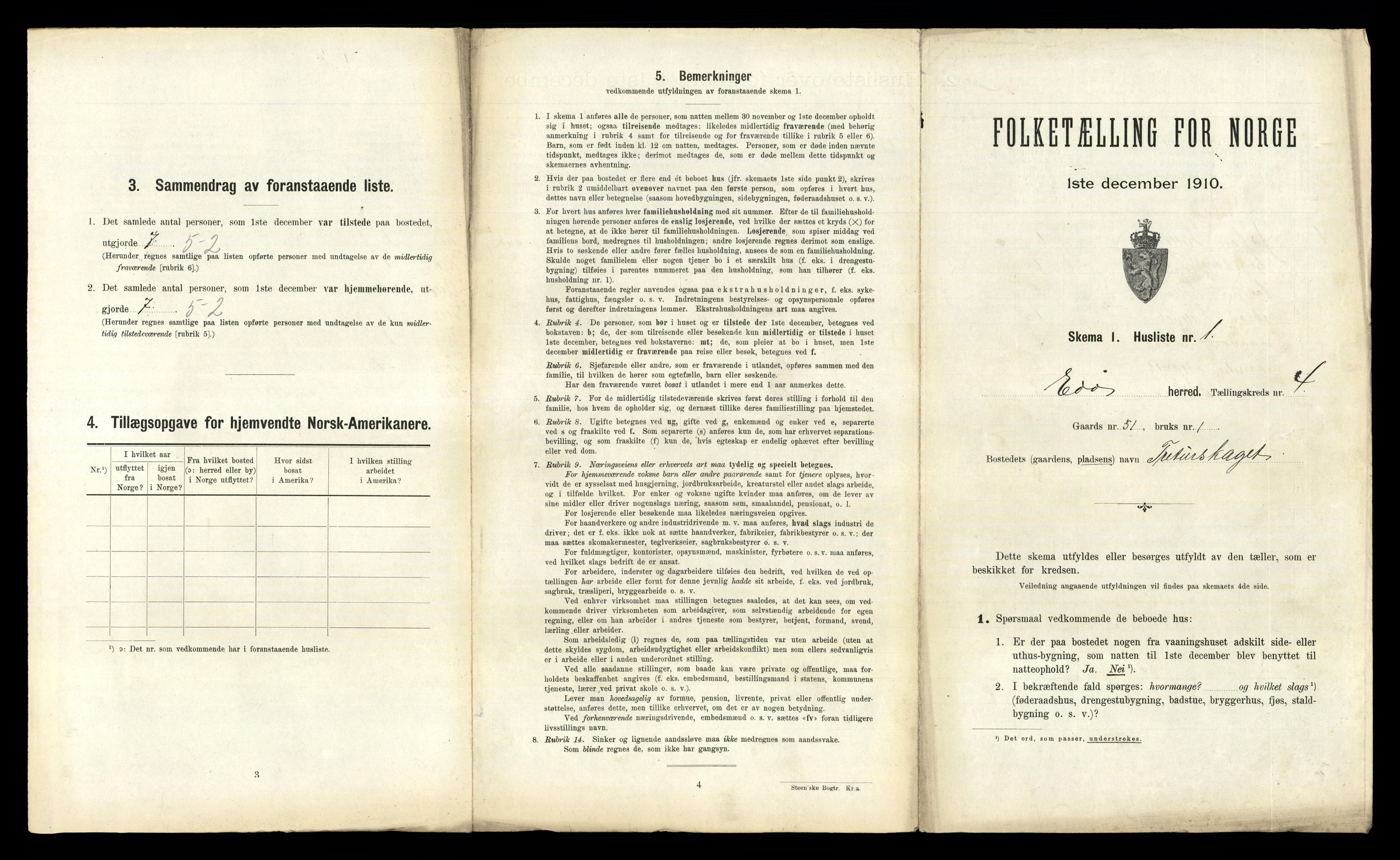 RA, 1910 census for Edøy, 1910, p. 328