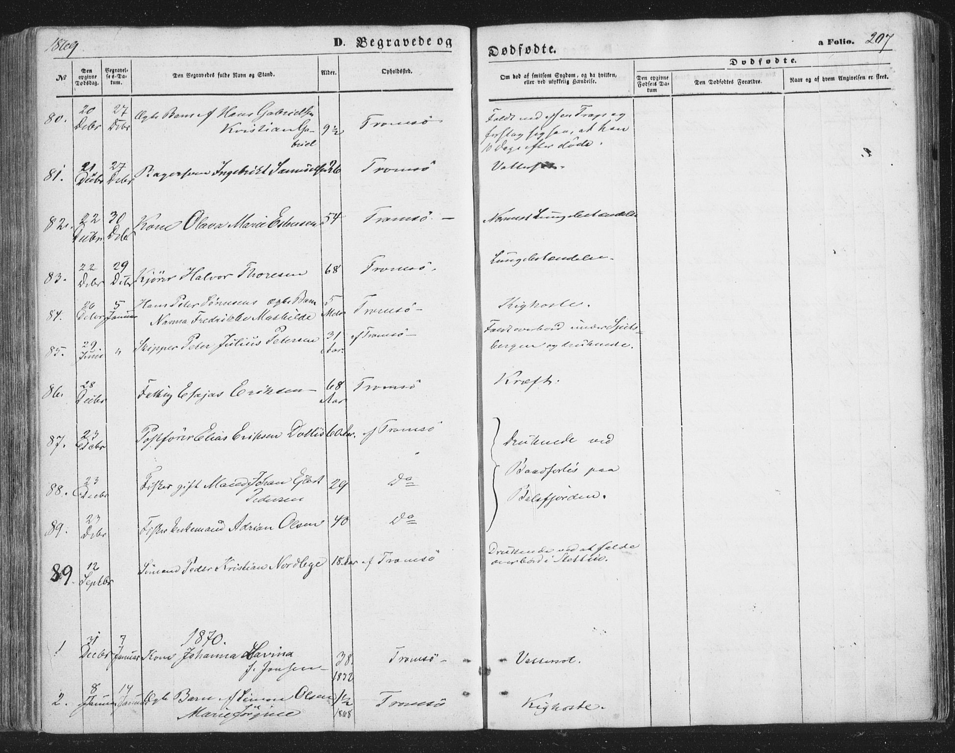 Tromsø sokneprestkontor/stiftsprosti/domprosti, SATØ/S-1343/G/Ga/L0012kirke: Parish register (official) no. 12, 1865-1871, p. 207