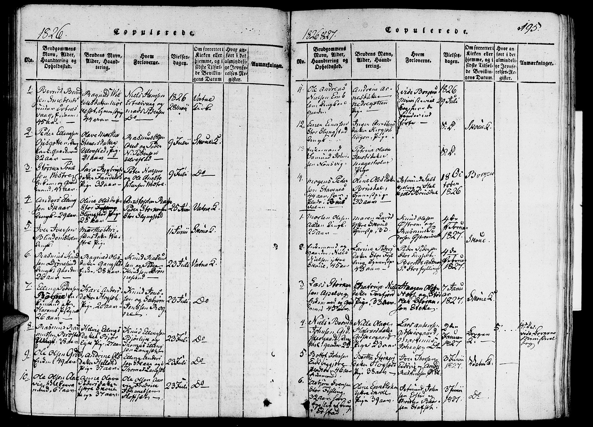 Ministerialprotokoller, klokkerbøker og fødselsregistre - Møre og Romsdal, AV/SAT-A-1454/524/L0351: Parish register (official) no. 524A03, 1816-1838, p. 195