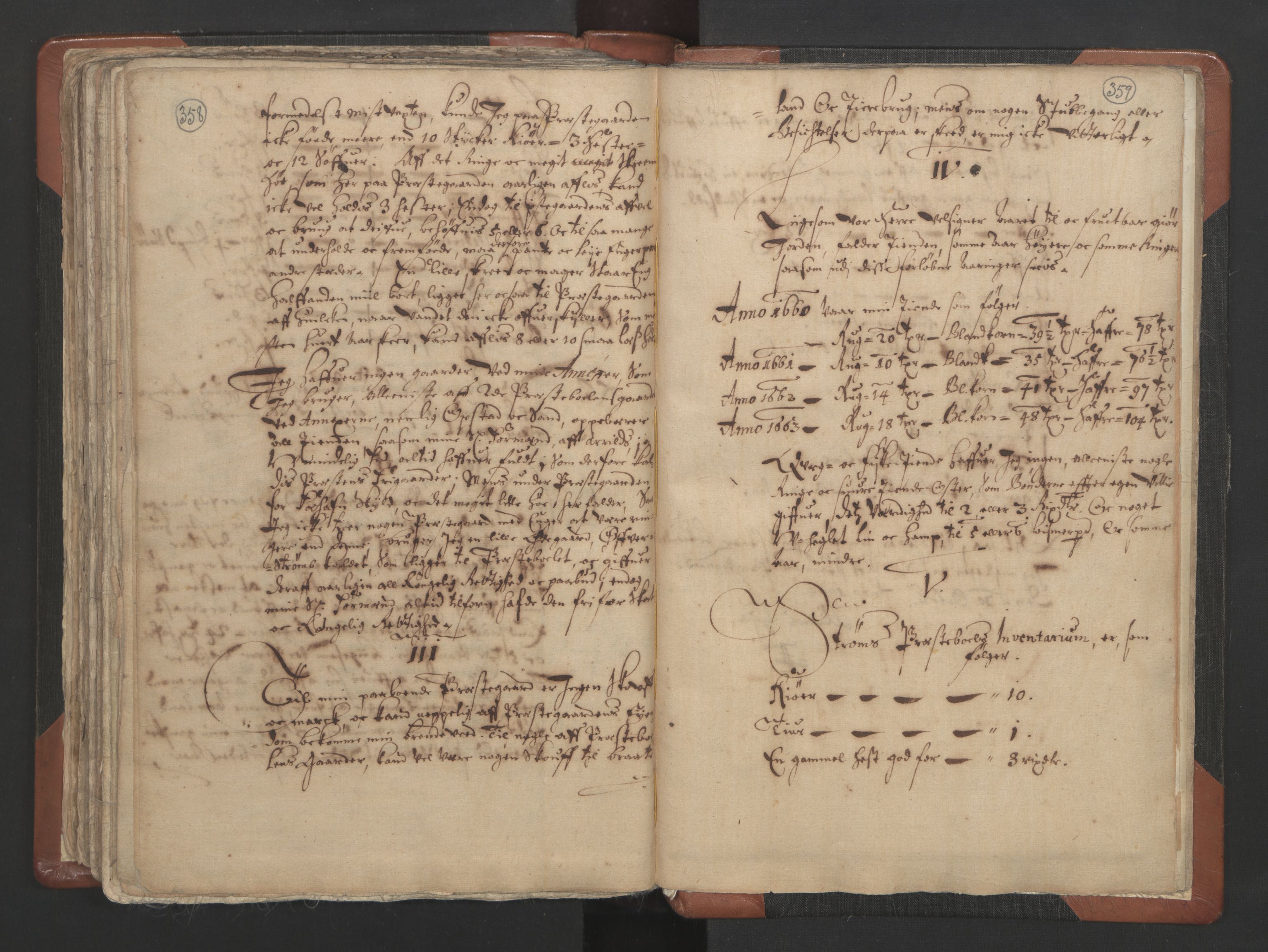 RA, Vicar's Census 1664-1666, no. 4: Øvre Romerike deanery, 1664-1666, p. 358-359