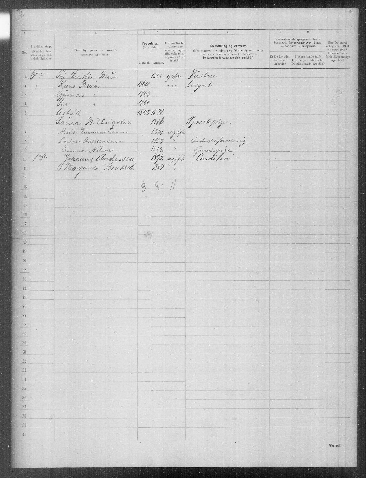 OBA, Municipal Census 1903 for Kristiania, 1903, p. 15055