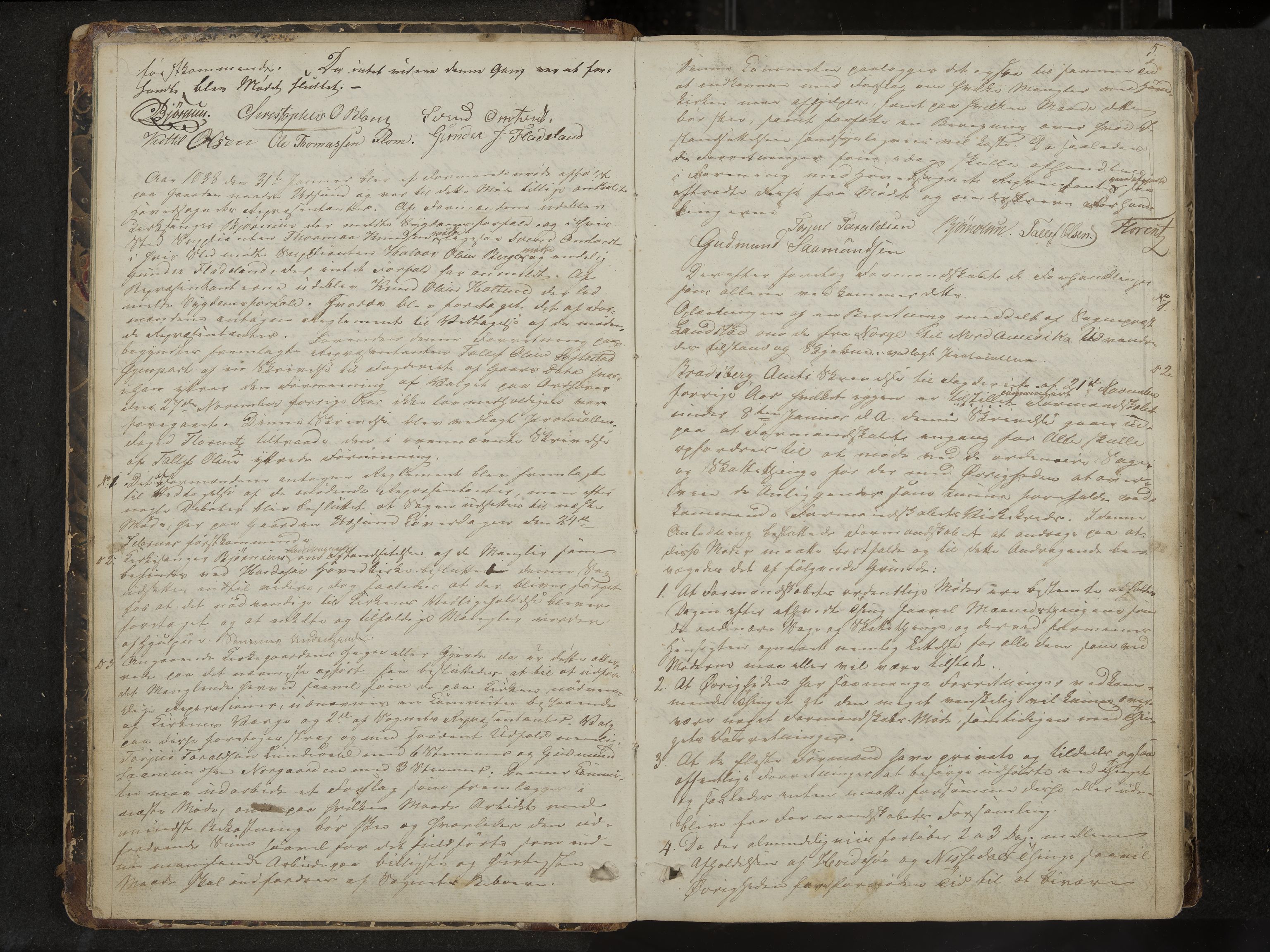 Kviteseid formannskap og sentraladministrasjon, IKAK/0829021/A/Aa/L0001: Møtebok med register, 1837-1866, p. 5