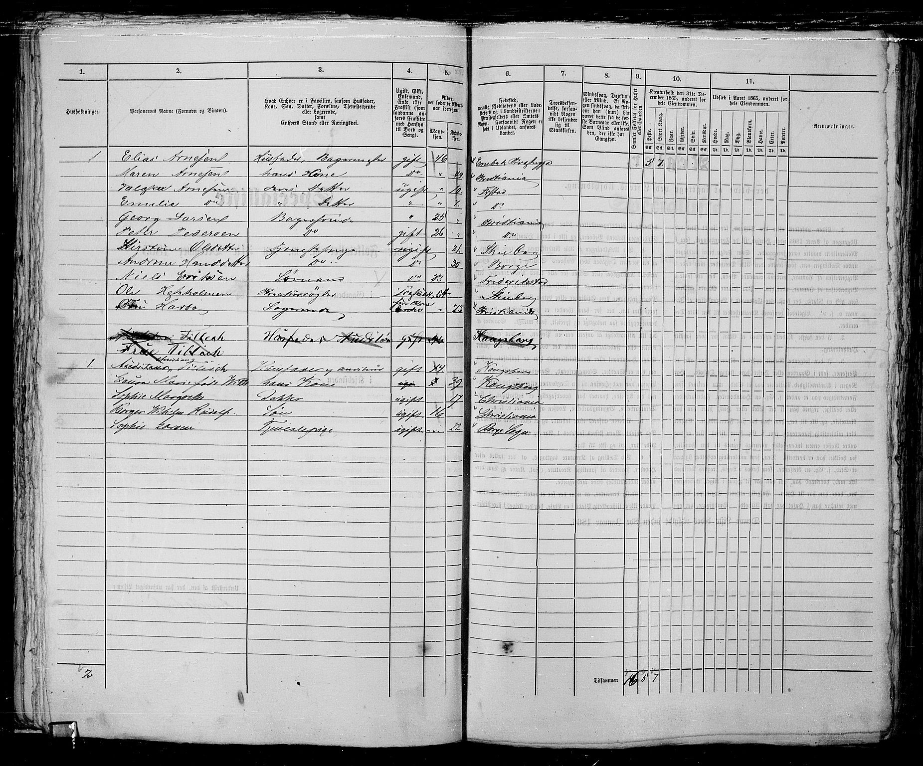 RA, 1865 census for Fredrikstad/Fredrikstad, 1865, p. 93