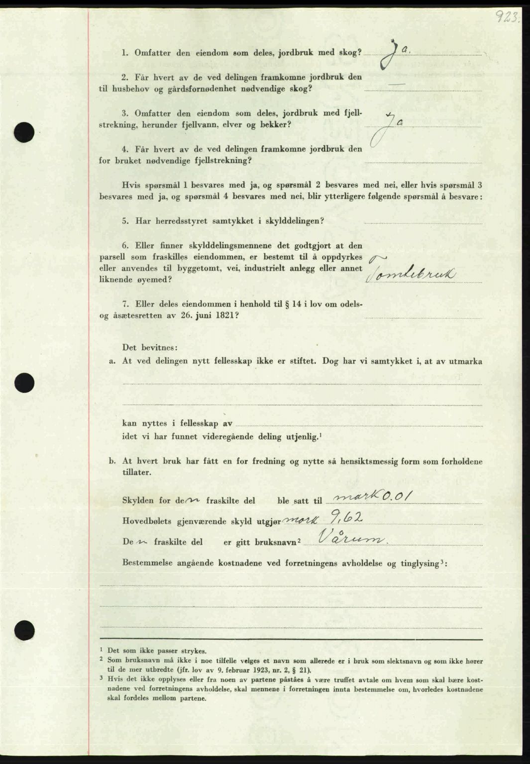 Nordmøre sorenskriveri, AV/SAT-A-4132/1/2/2Ca: Mortgage book no. A102, 1946-1946, Diary no: : 2087/1946