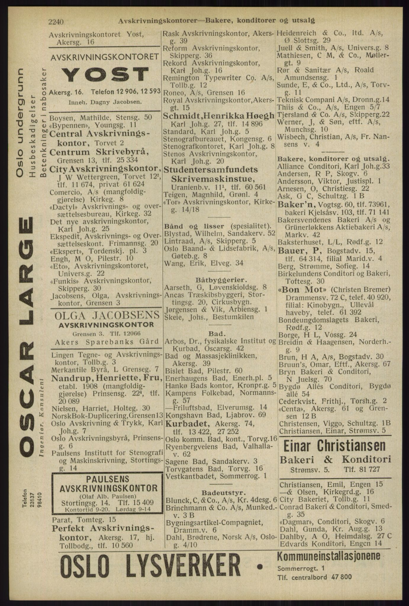 Kristiania/Oslo adressebok, PUBL/-, 1934, p. 2240