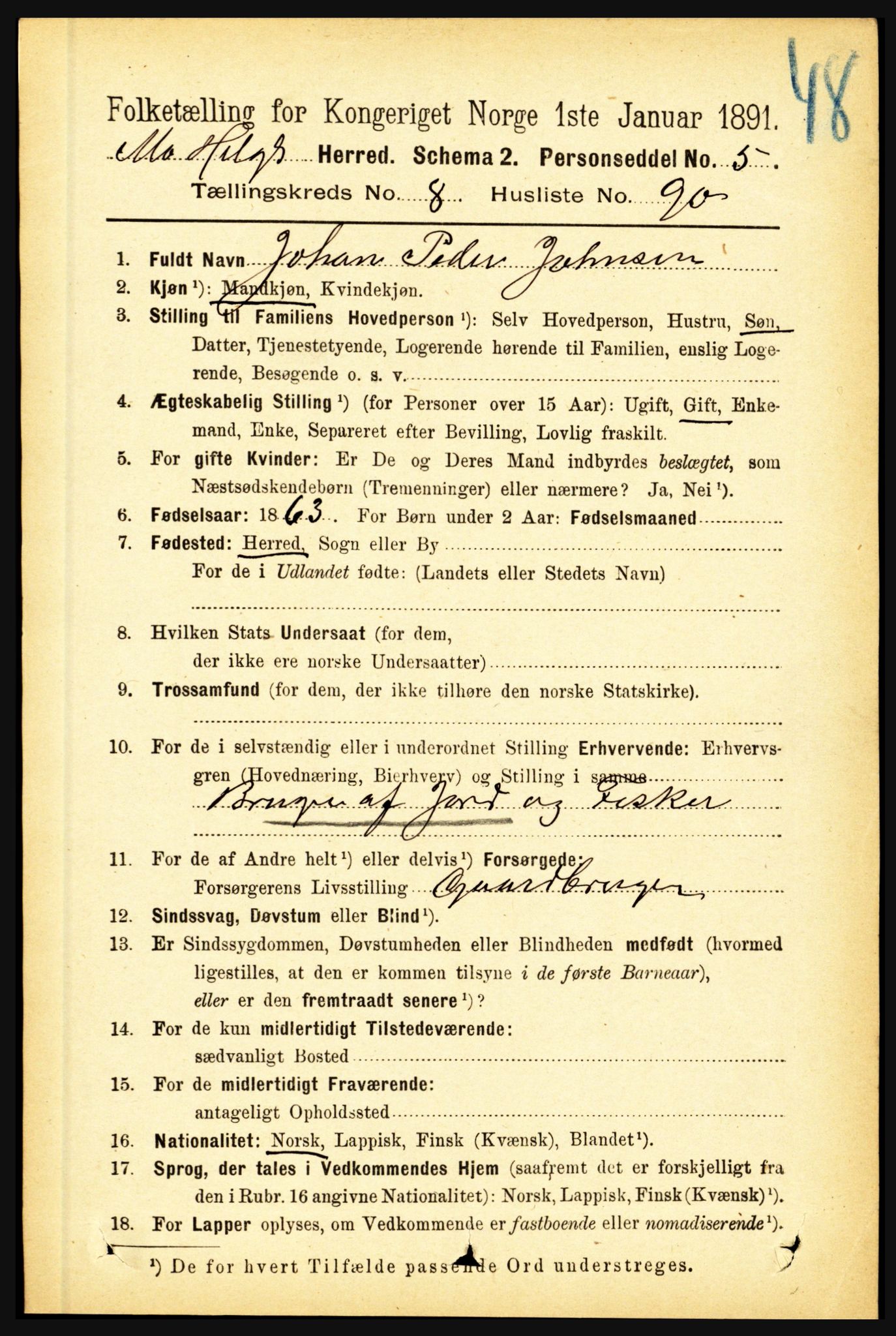 RA, 1891 census for 1833 Mo, 1891, p. 3557