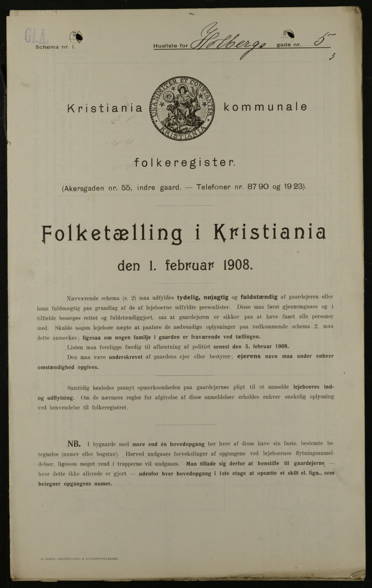 OBA, Municipal Census 1908 for Kristiania, 1908, p. 36225