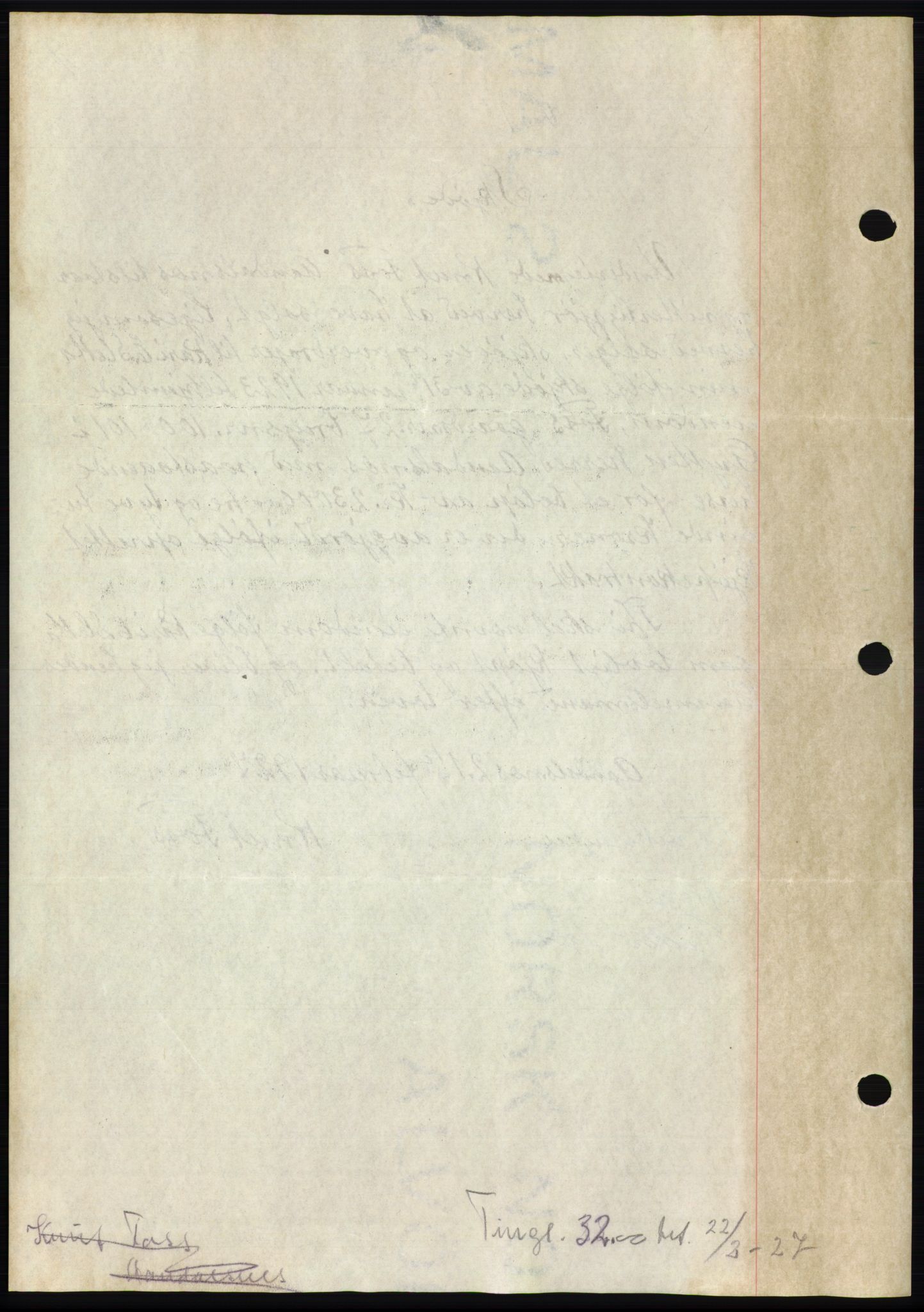 Romsdal sorenskriveri, AV/SAT-A-4149/1/2/2C/L0052: Mortgage book no. 46, 1927-1927, Deed date: 01.03.1927