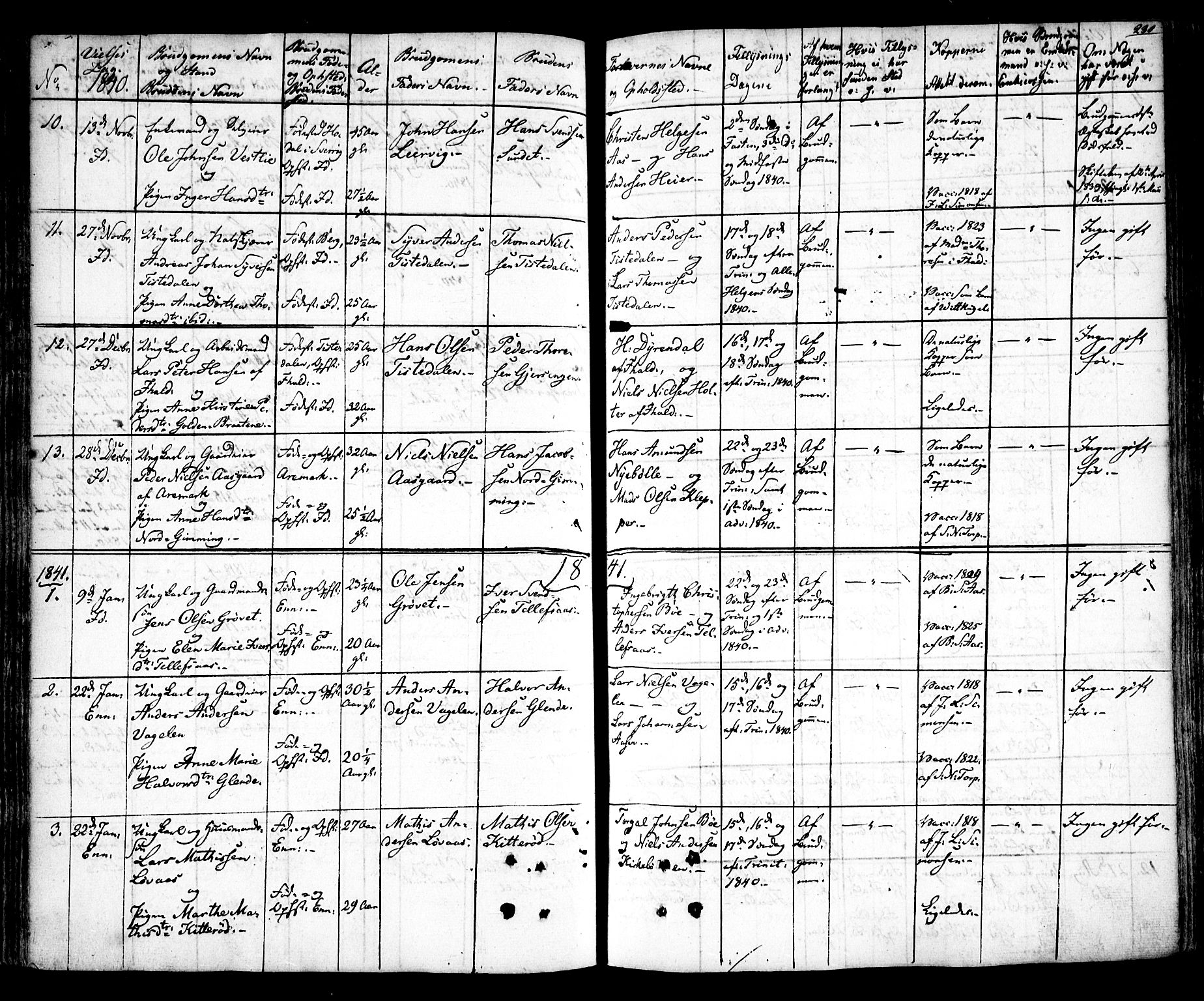 Idd prestekontor Kirkebøker, SAO/A-10911/F/Fc/L0003: Parish register (official) no. III 3, 1832-1847, p. 230