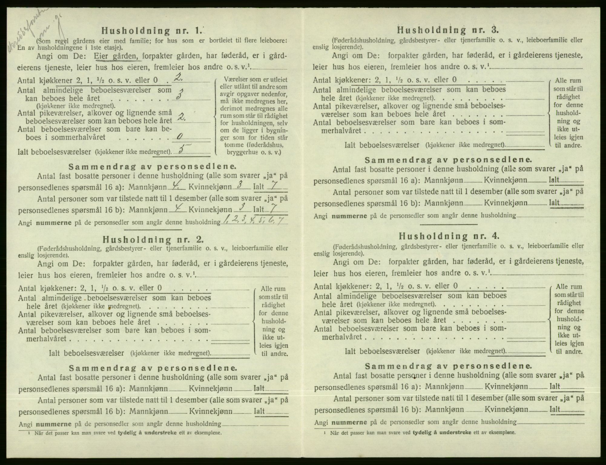 SAB, 1920 census for Voss, 1920, p. 842