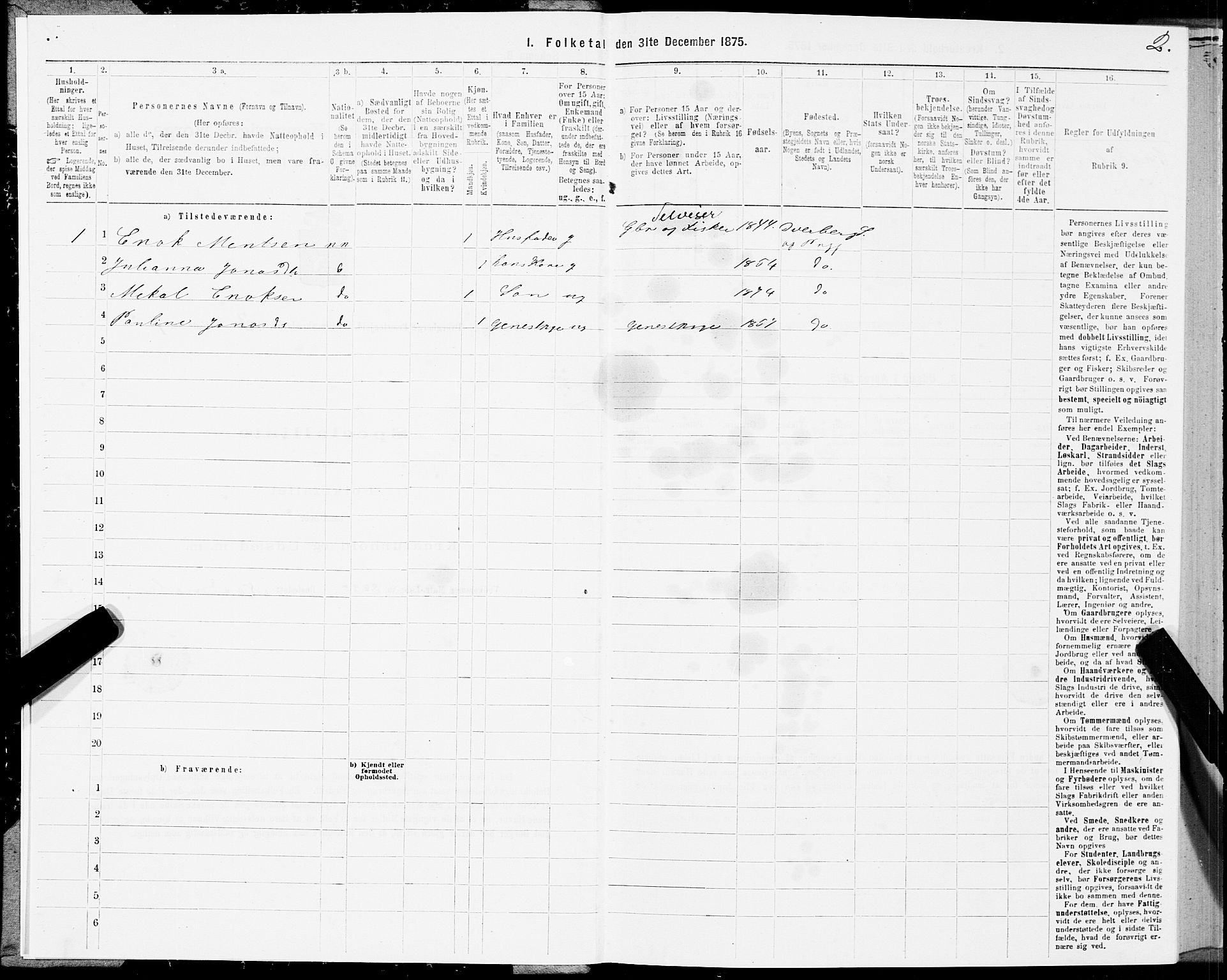 SAT, 1875 census for 1872P Dverberg, 1875, p. 2002