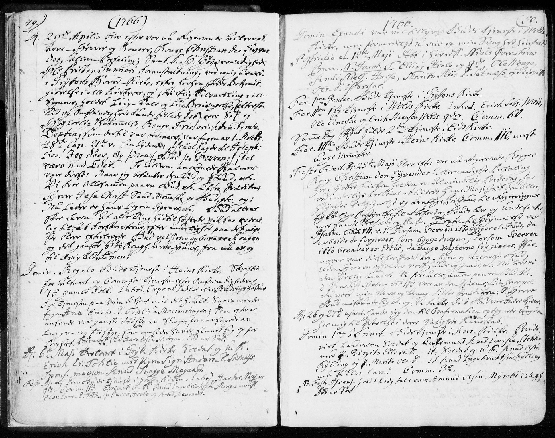 Ministerialprotokoller, klokkerbøker og fødselsregistre - Møre og Romsdal, AV/SAT-A-1454/544/L0569: Parish register (official) no. 544A02, 1764-1806, p. 49-50