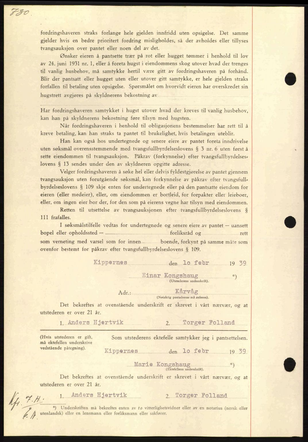 Nordmøre sorenskriveri, AV/SAT-A-4132/1/2/2Ca: Mortgage book no. B84, 1938-1939, Diary no: : 363/1939