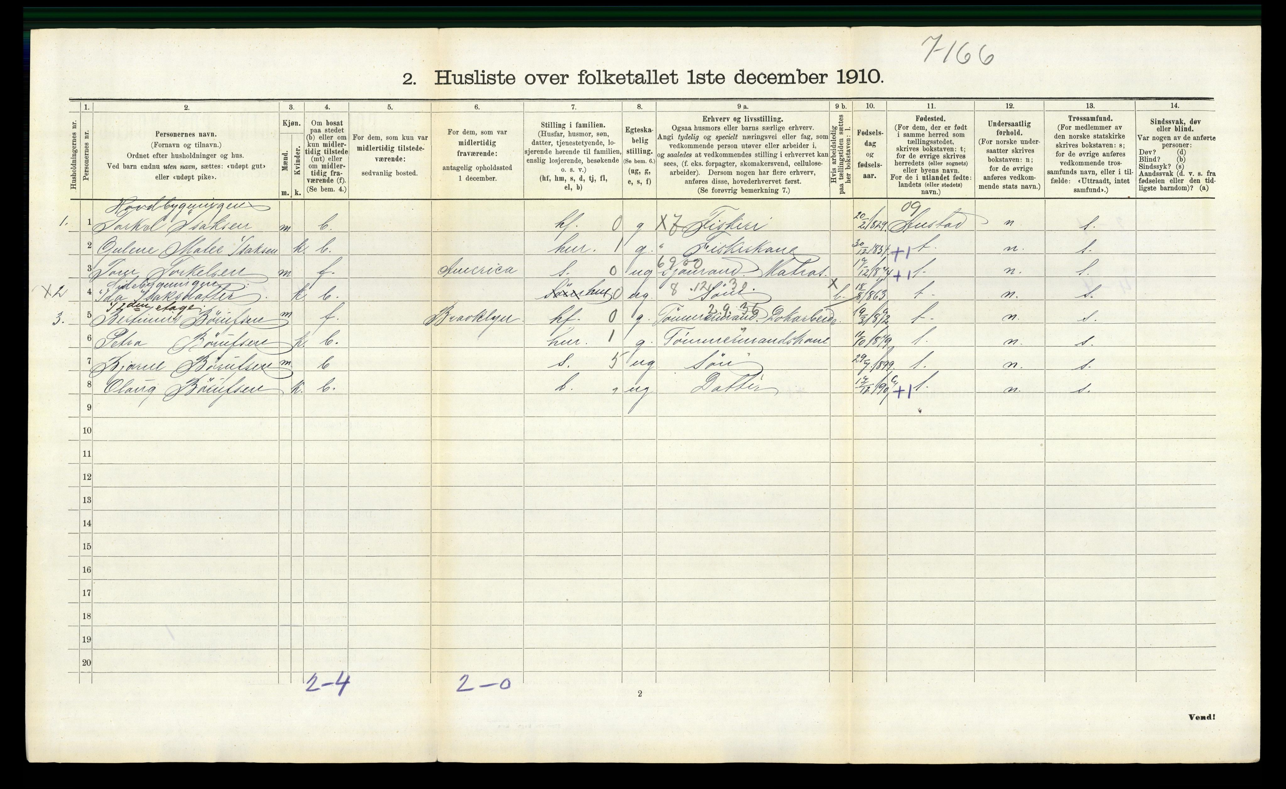 RA, 1910 census for Spangereid, 1910, p. 572