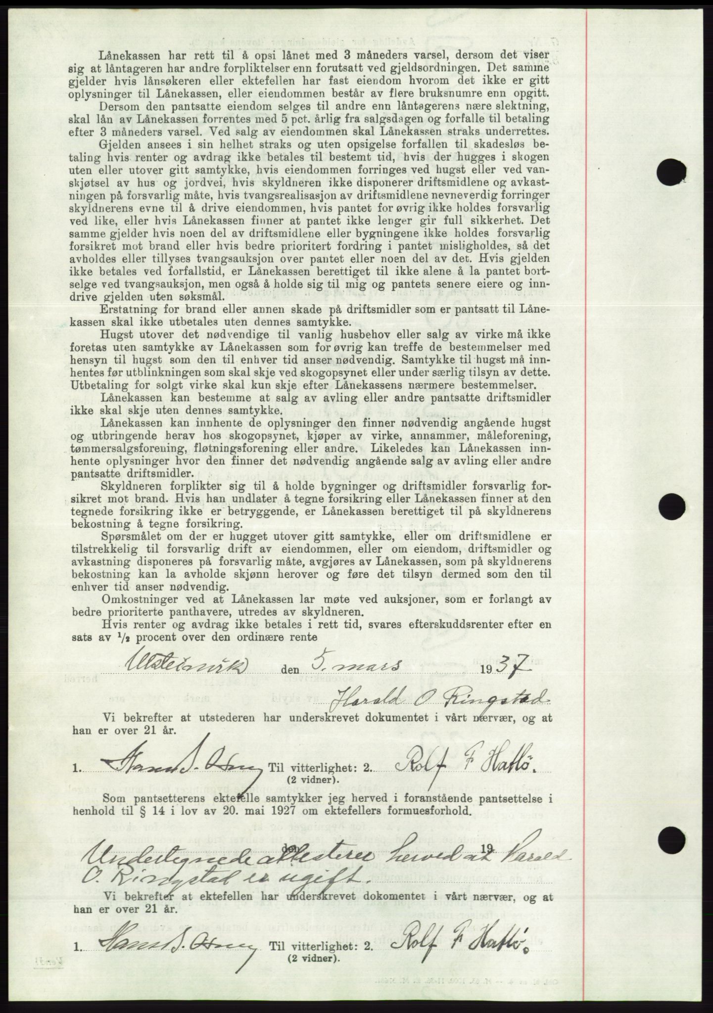 Søre Sunnmøre sorenskriveri, SAT/A-4122/1/2/2C/L0062: Mortgage book no. 56, 1936-1937, Diary no: : 407/1937