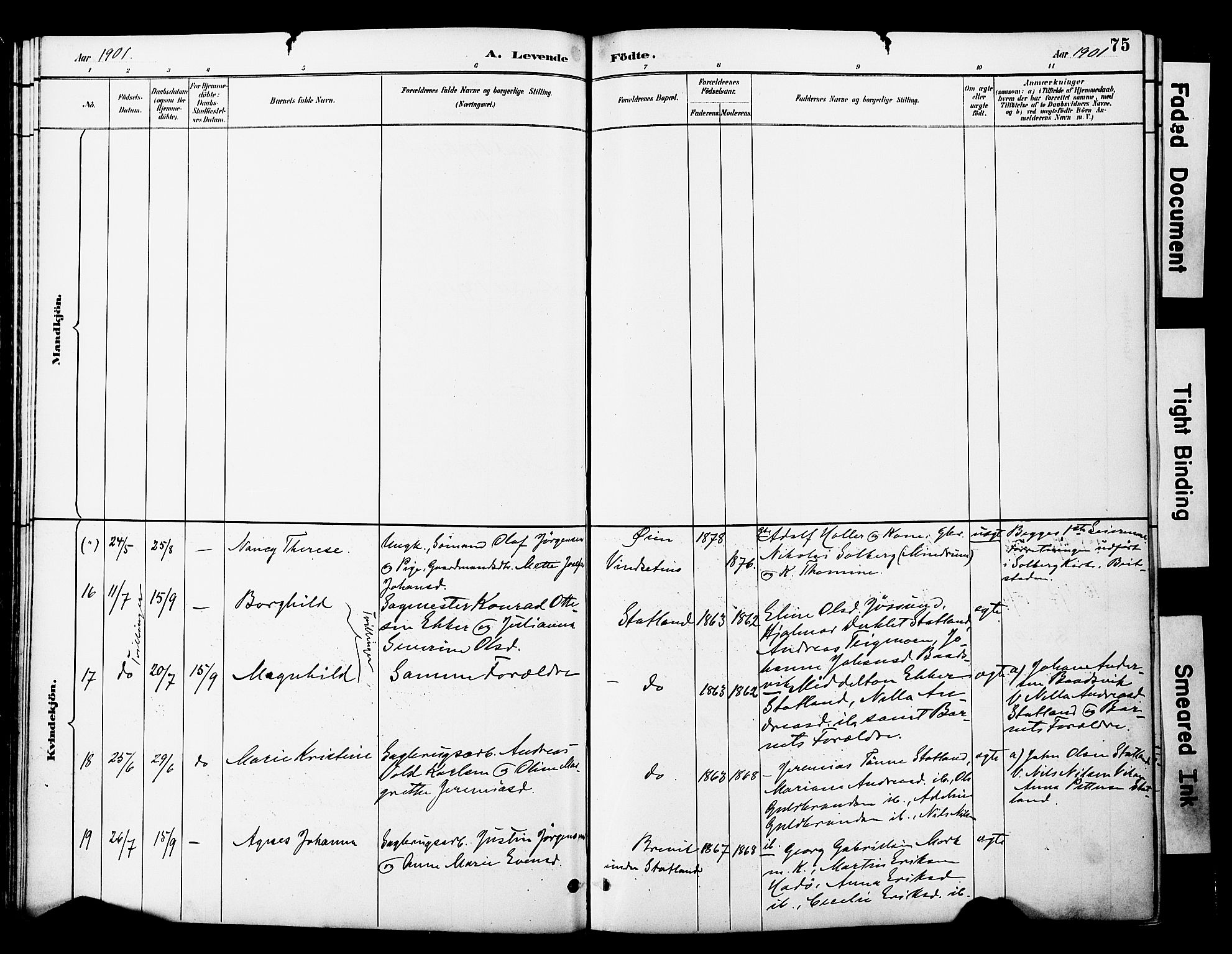 Ministerialprotokoller, klokkerbøker og fødselsregistre - Nord-Trøndelag, AV/SAT-A-1458/774/L0628: Parish register (official) no. 774A02, 1887-1903, p. 75