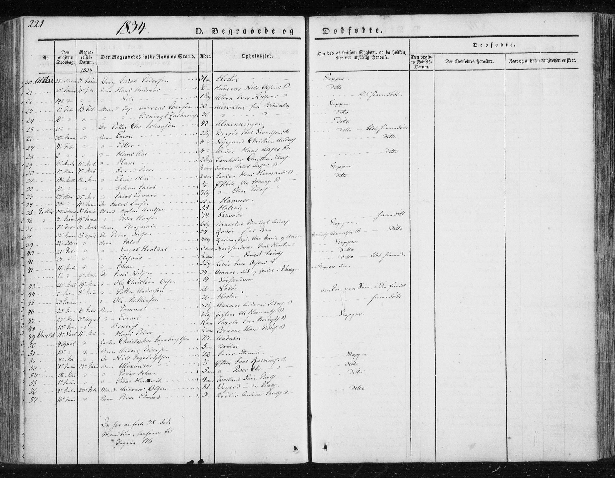 Ministerialprotokoller, klokkerbøker og fødselsregistre - Nordland, AV/SAT-A-1459/830/L0447: Parish register (official) no. 830A11, 1831-1854, p. 221