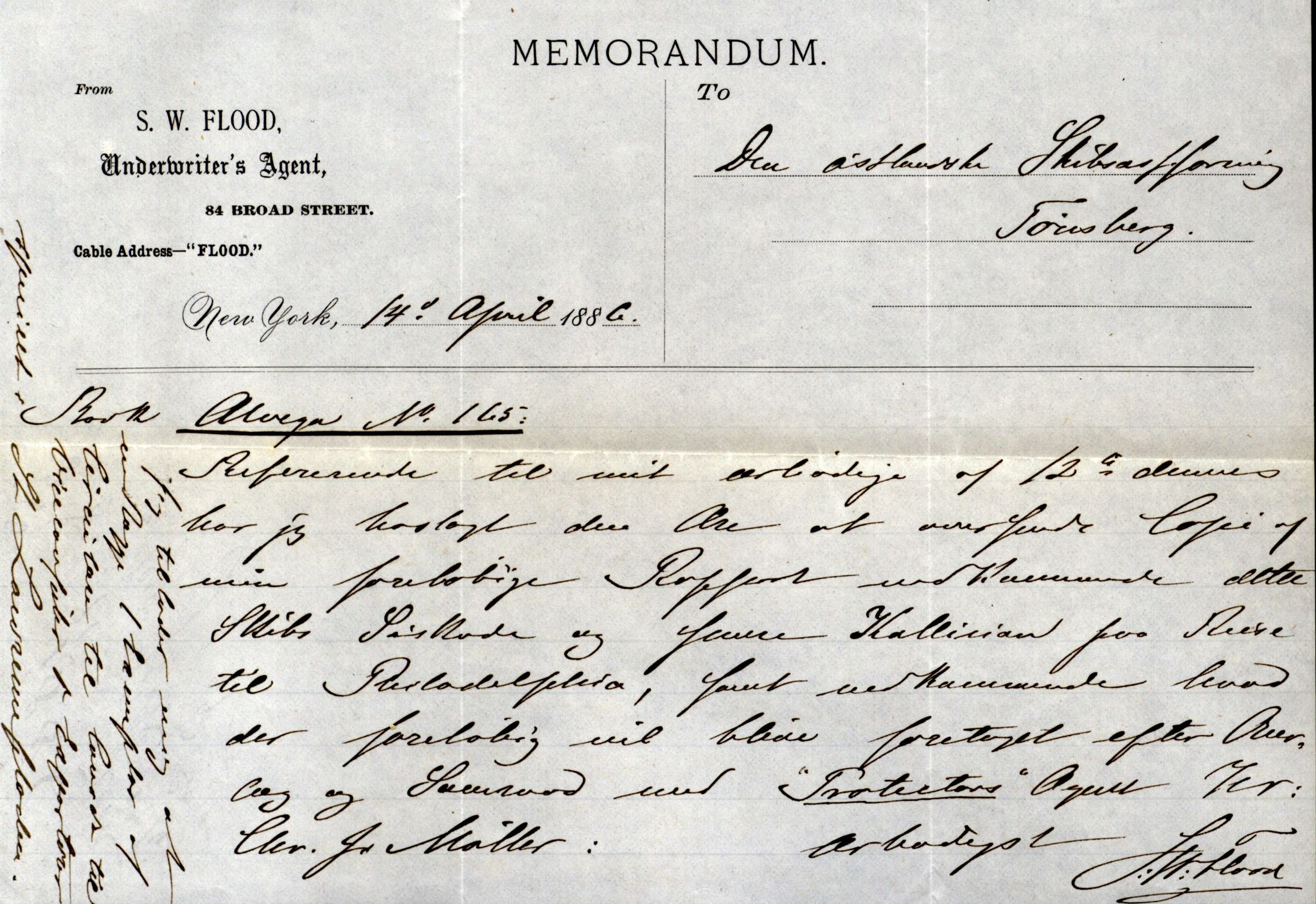 Pa 63 - Østlandske skibsassuranceforening, VEMU/A-1079/G/Ga/L0019/0010: Havaridokumenter / Victoria, Vigor, Cathrine, Brillant, Alvega, Rotvid, 1886, p. 37