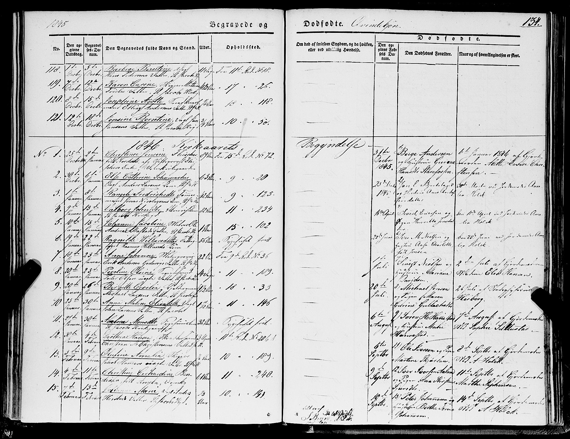 Domkirken sokneprestembete, AV/SAB-A-74801/H/Haa/L0040: Parish register (official) no. E 1, 1841-1853, p. 134