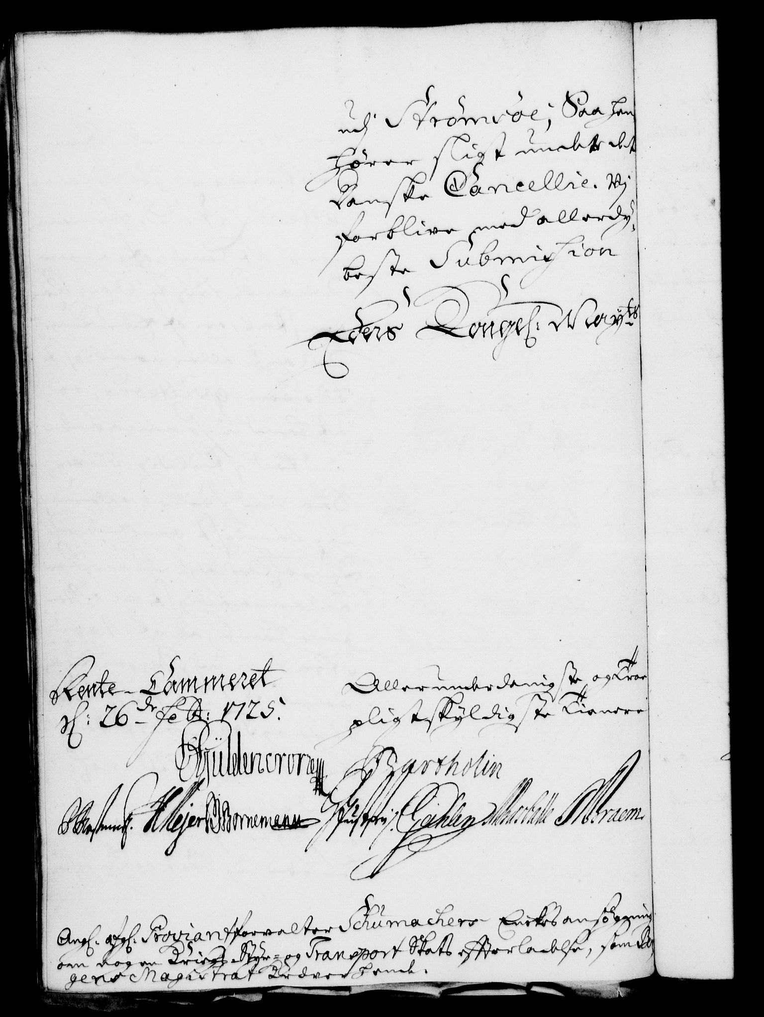 Rentekammeret, Kammerkanselliet, RA/EA-3111/G/Gf/Gfa/L0008: Norsk relasjons- og resolusjonsprotokoll (merket RK 52.8), 1725, p. 197