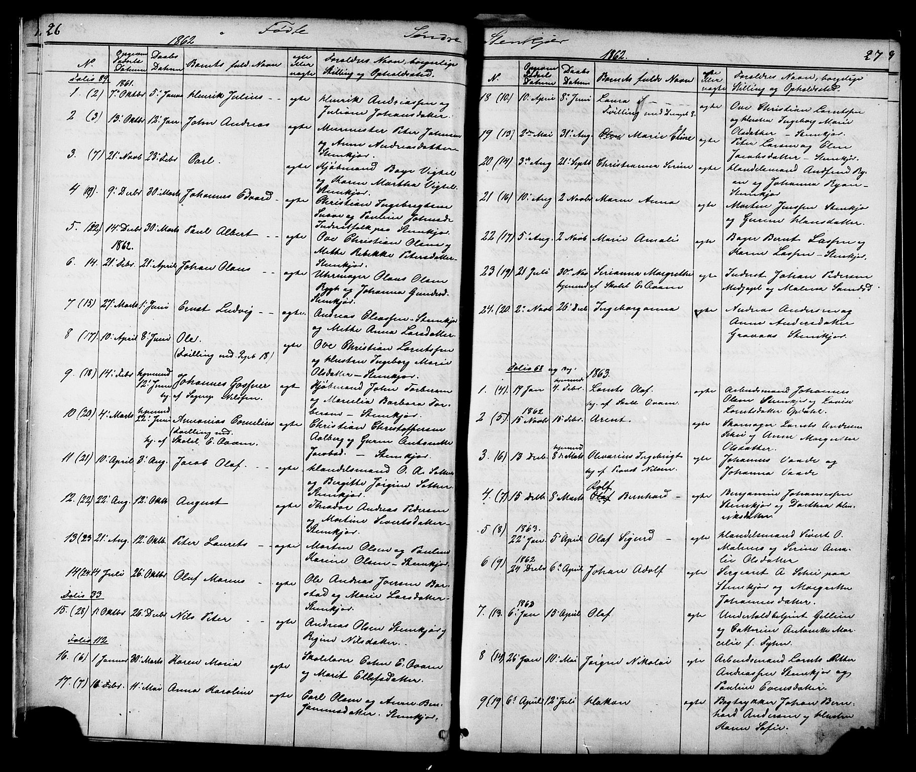 Ministerialprotokoller, klokkerbøker og fødselsregistre - Nord-Trøndelag, SAT/A-1458/739/L0367: Parish register (official) no. 739A01 /1, 1838-1868, p. 26-27