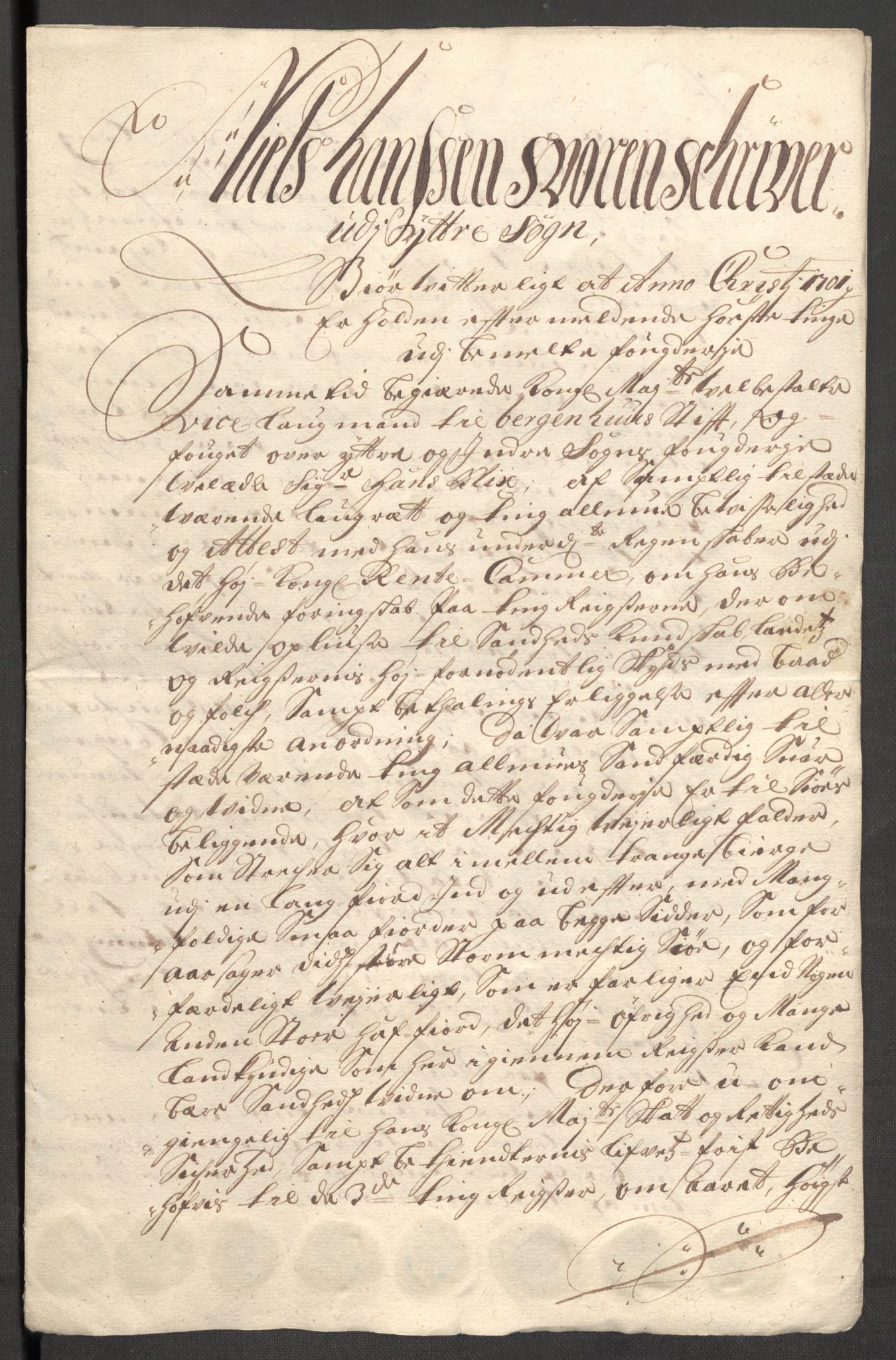 Rentekammeret inntil 1814, Reviderte regnskaper, Fogderegnskap, RA/EA-4092/R52/L3311: Fogderegnskap Sogn, 1700-1701, p. 494