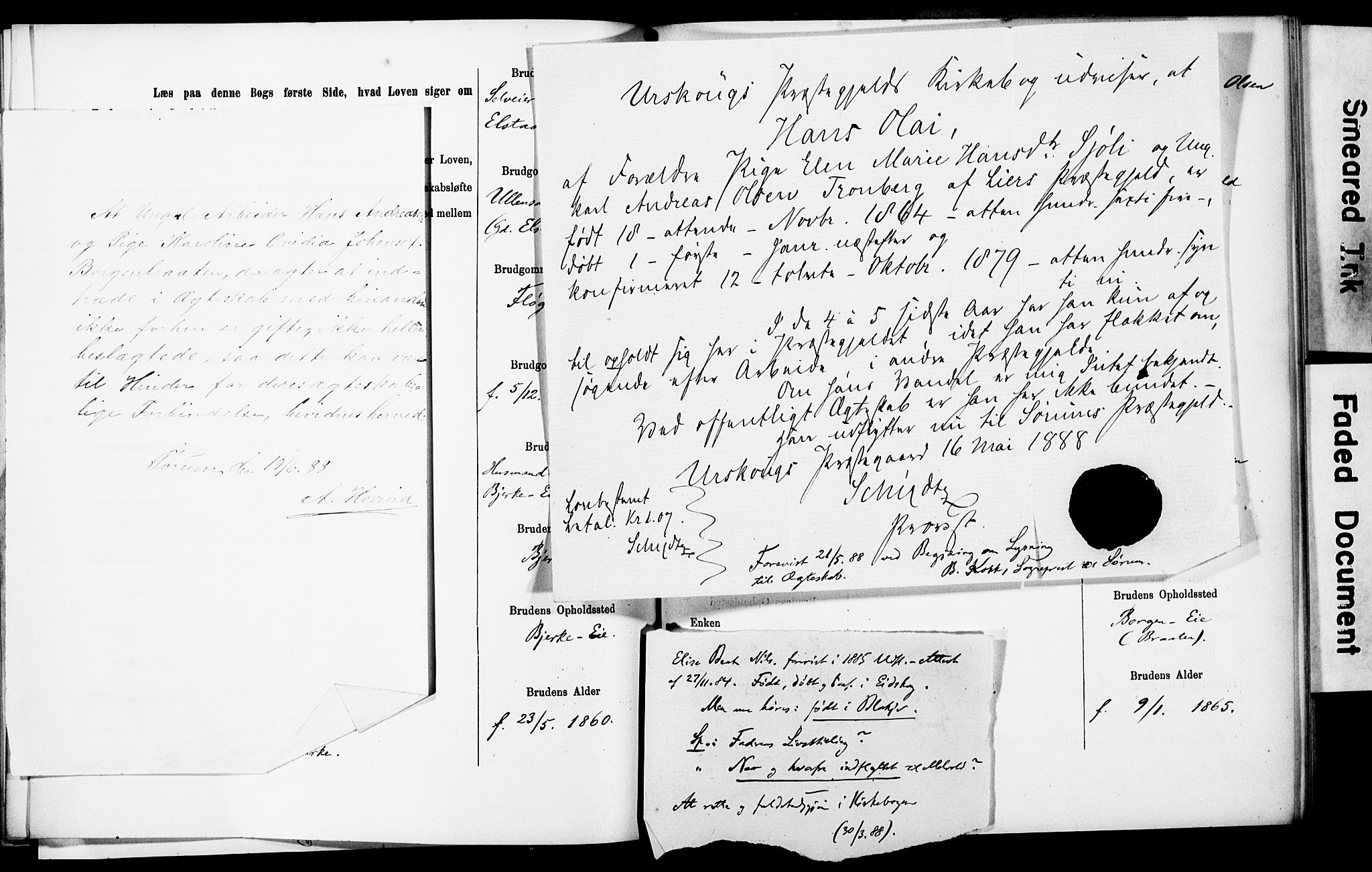 Sørum prestekontor Kirkebøker, AV/SAO-A-10303/H/Ha/L0001: Banns register no. 1, 1887-1890