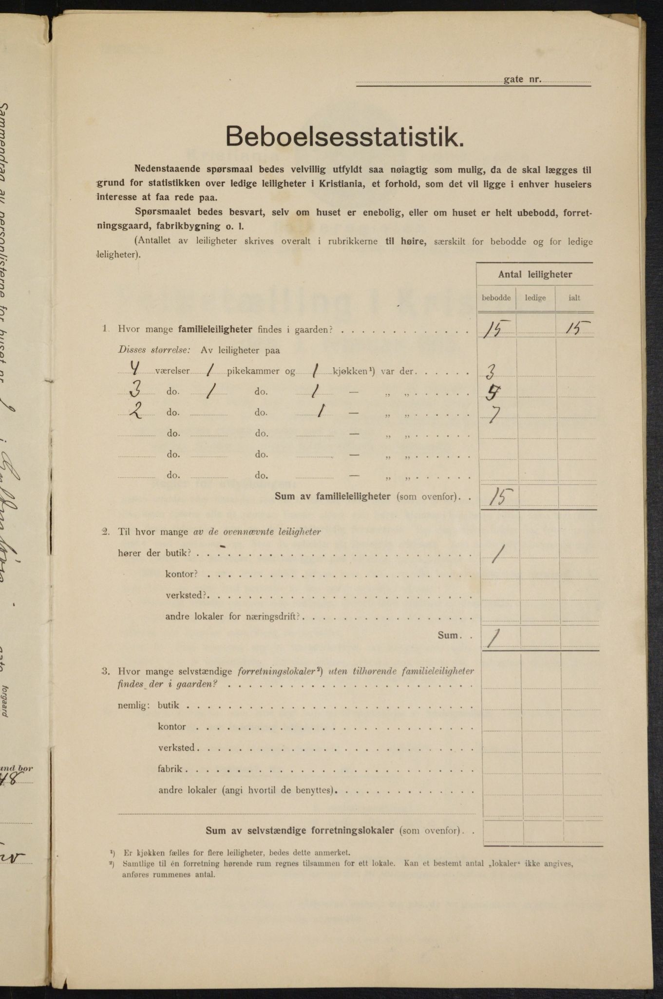 OBA, Municipal Census 1915 for Kristiania, 1915, p. 32057