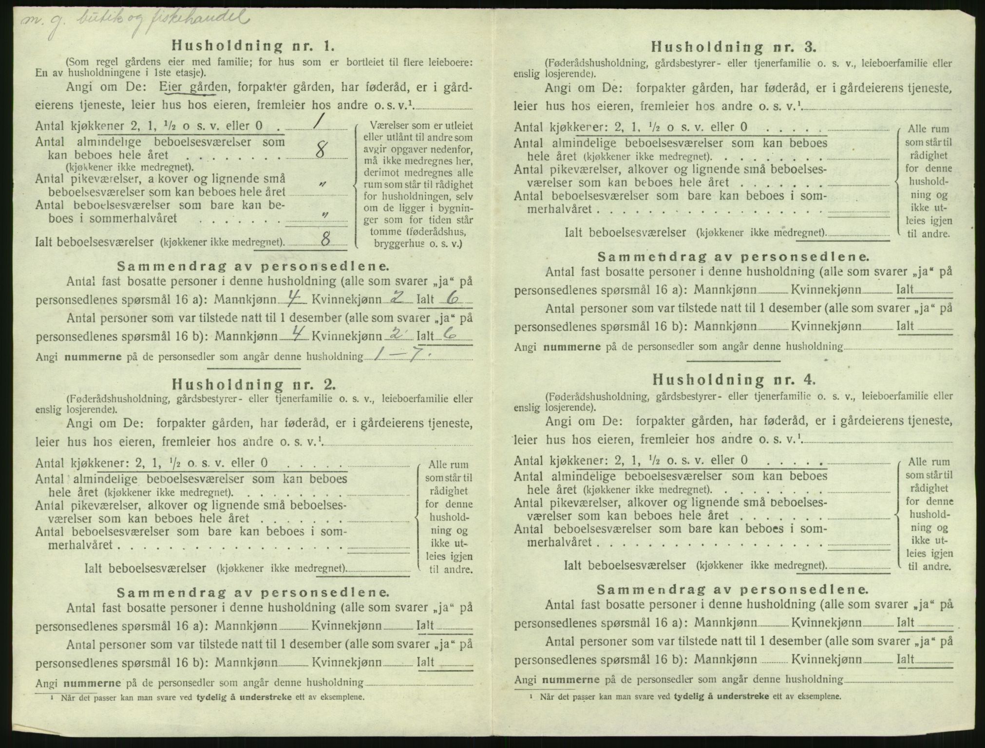 SAT, 1920 census for Edøy, 1920, p. 191