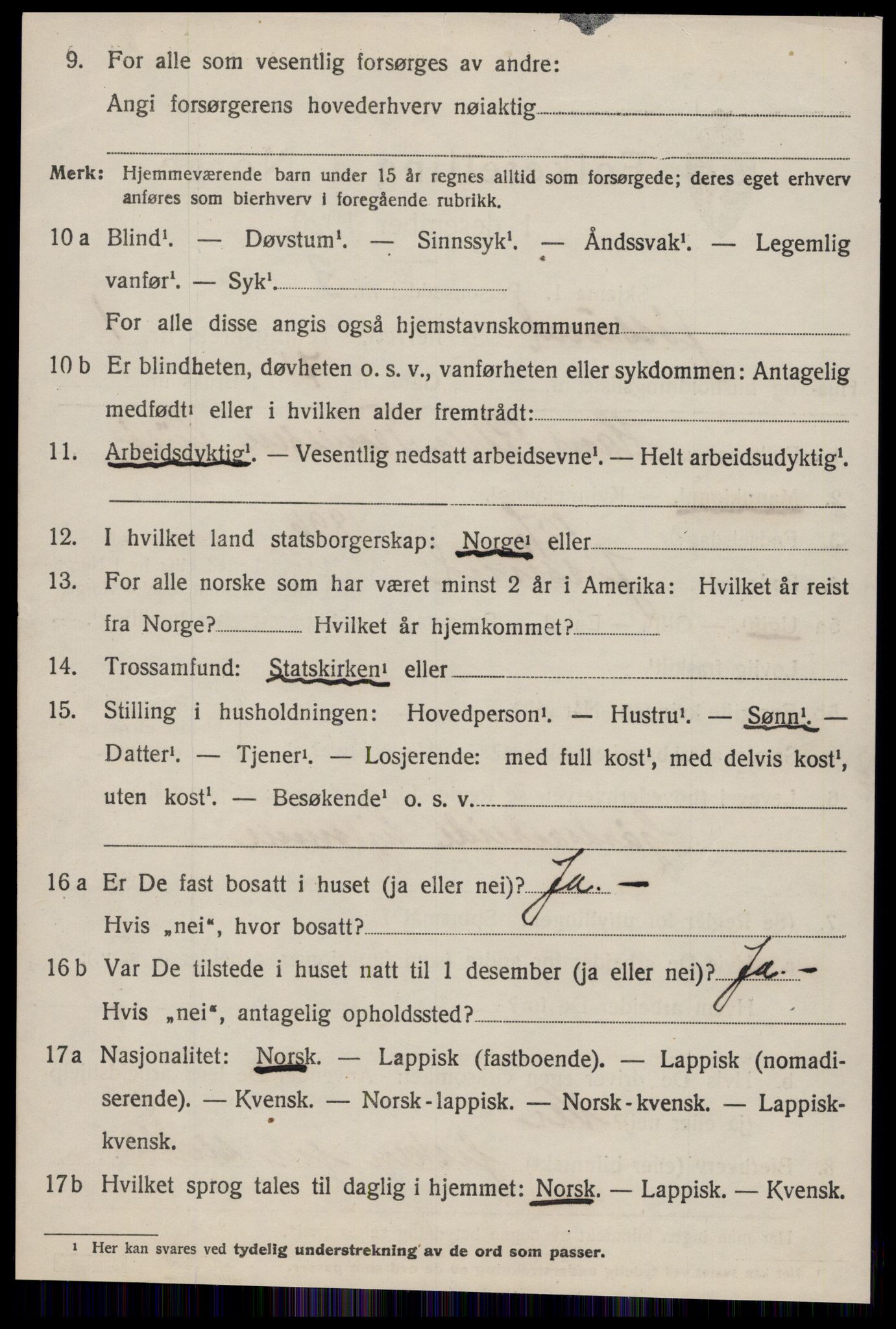 SAT, 1920 census for Jøssund, 1920, p. 741