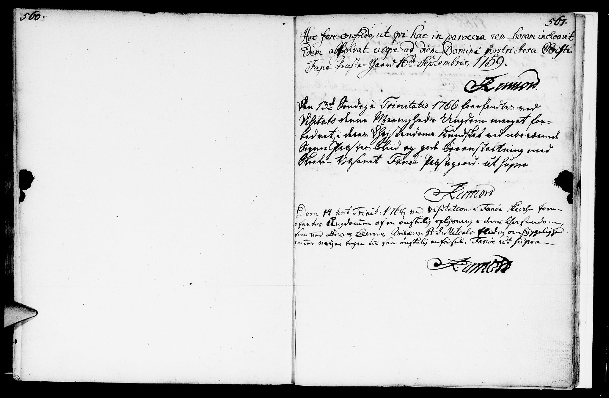 Fana Sokneprestembete, AV/SAB-A-75101/H/Haa/Haaa/L0004: Parish register (official) no. A 4, 1757-1774, p. 560-561