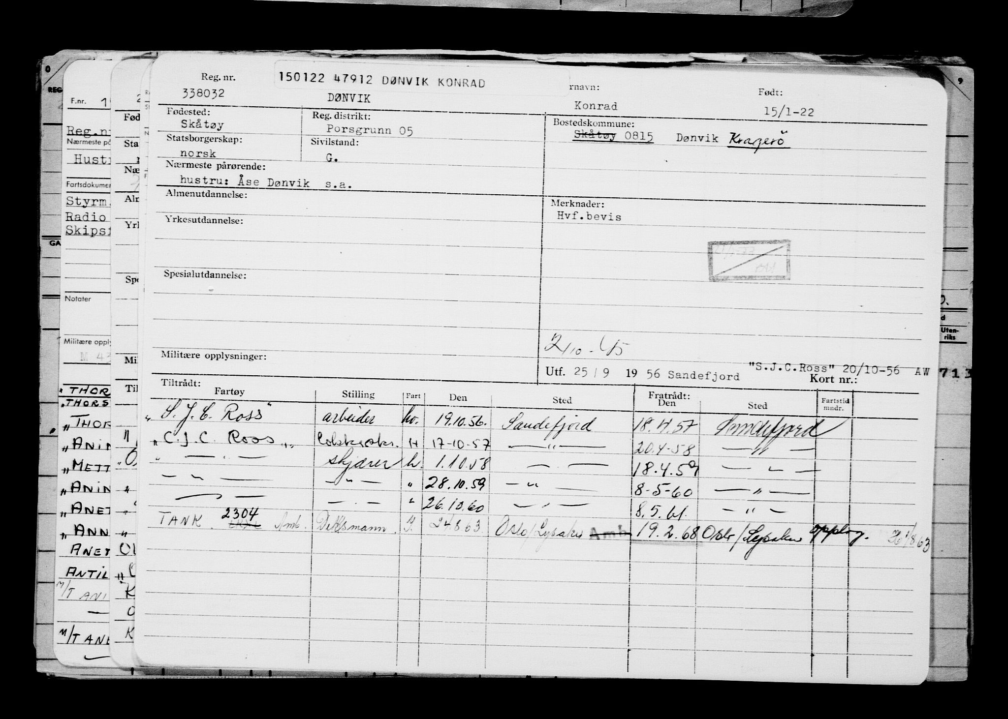 Direktoratet for sjømenn, AV/RA-S-3545/G/Gb/L0202: Hovedkort, 1922, p. 3