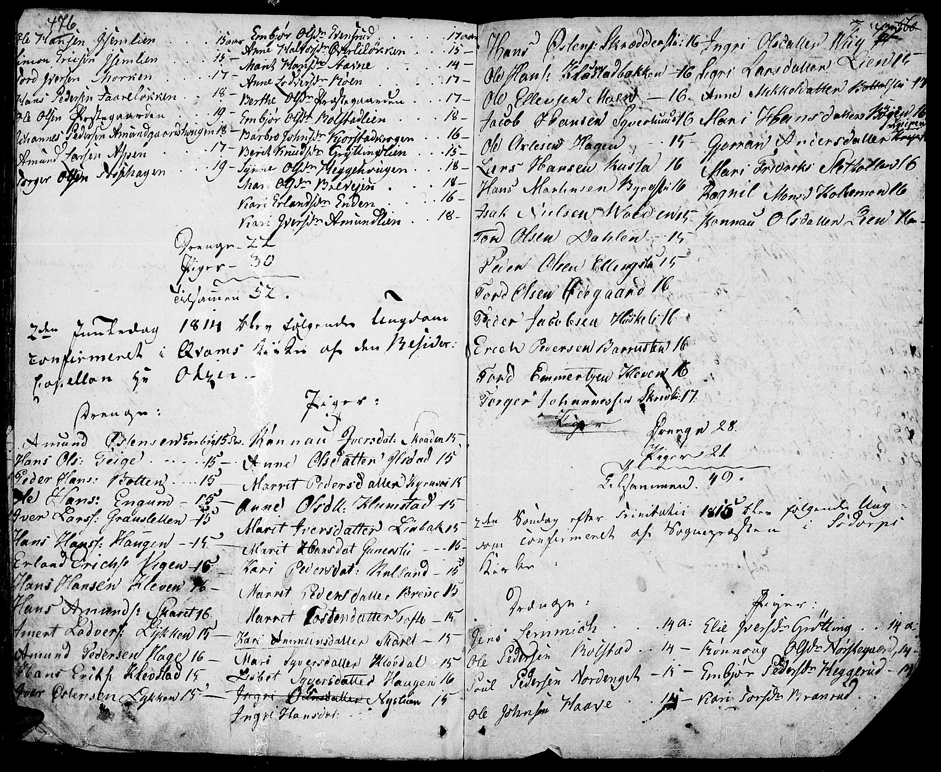 Fron prestekontor, SAH/PREST-078/H/Ha/Haa/L0001: Parish register (official) no. 1, 1799-1816, p. 476-477