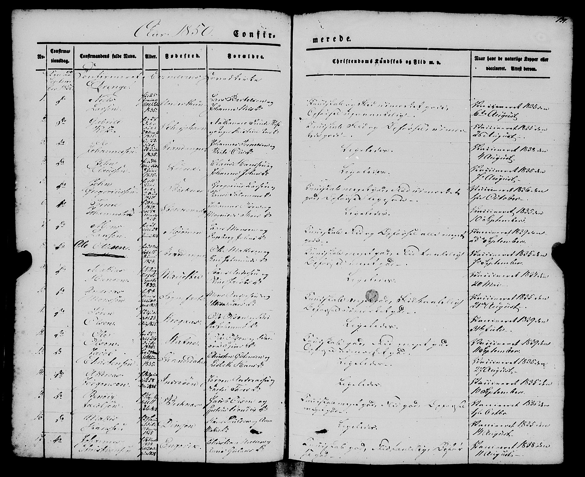 Gulen sokneprestembete, SAB/A-80201/H/Haa/Haaa/L0021: Parish register (official) no. A 21, 1848-1858, p. 139