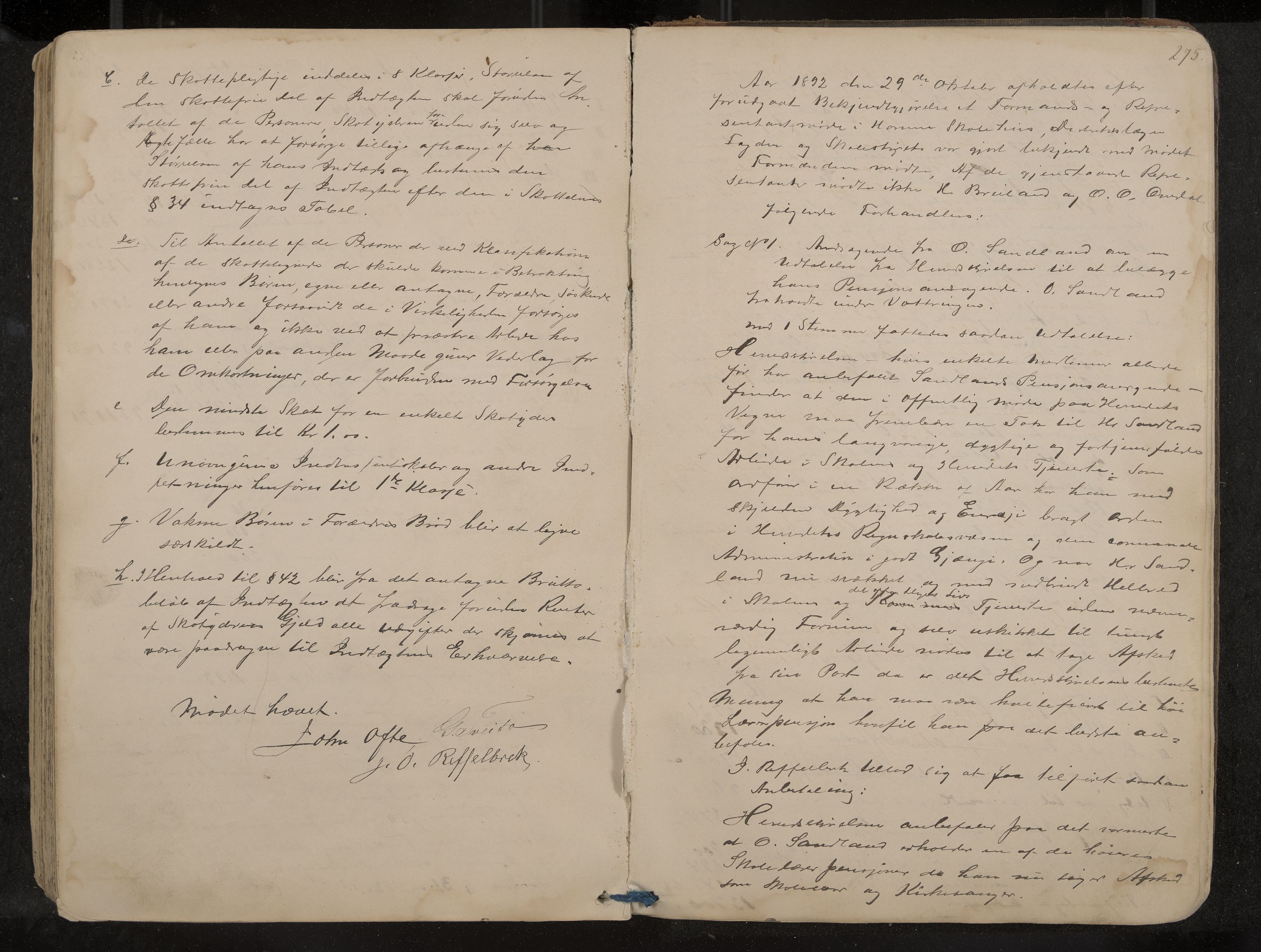 Lårdal formannskap og sentraladministrasjon, IKAK/0833021/A/L0002: Møtebok, 1865-1893, p. 275