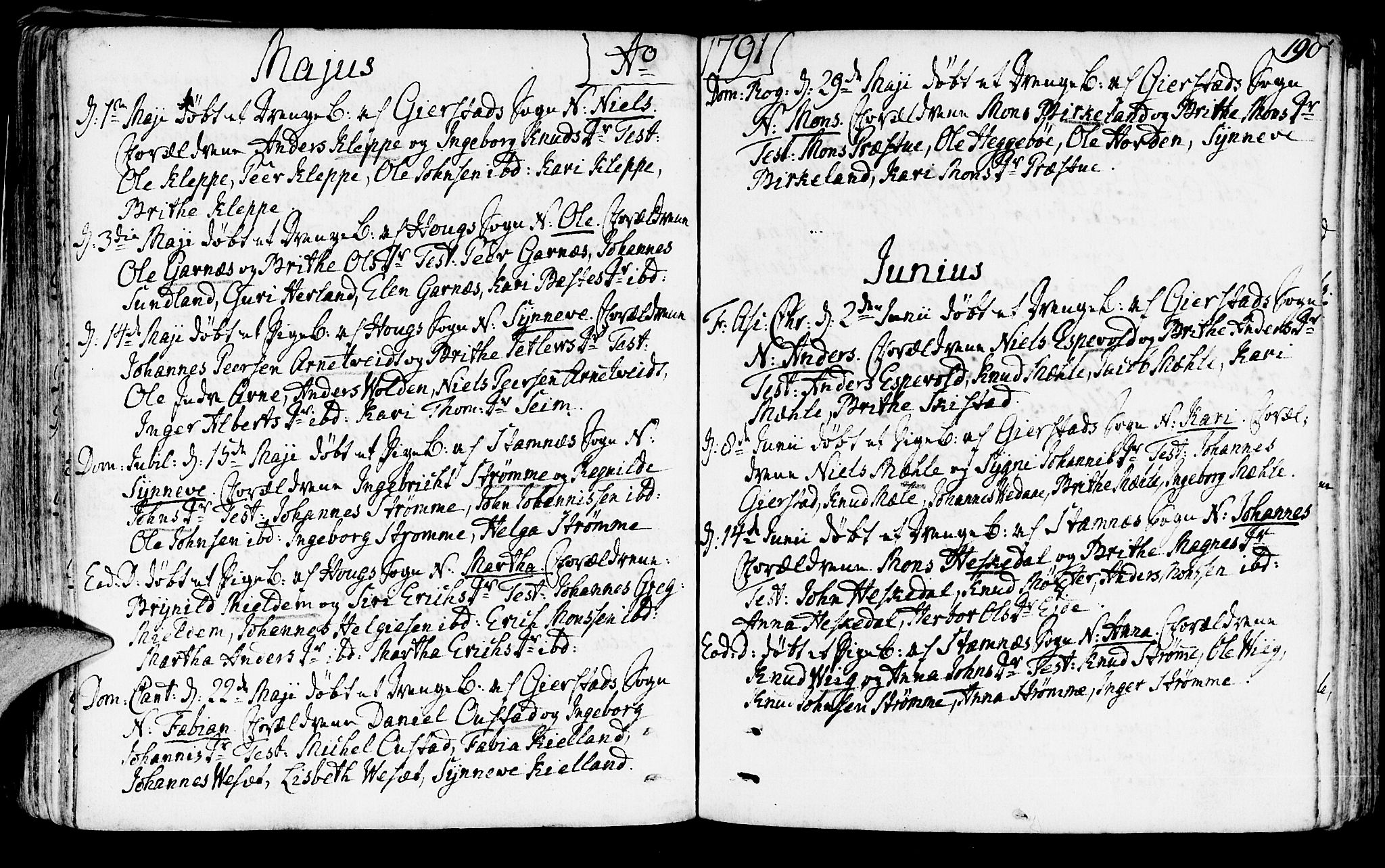 Haus sokneprestembete, AV/SAB-A-75601/H/Haa: Parish register (official) no. A 10, 1782-1796, p. 190