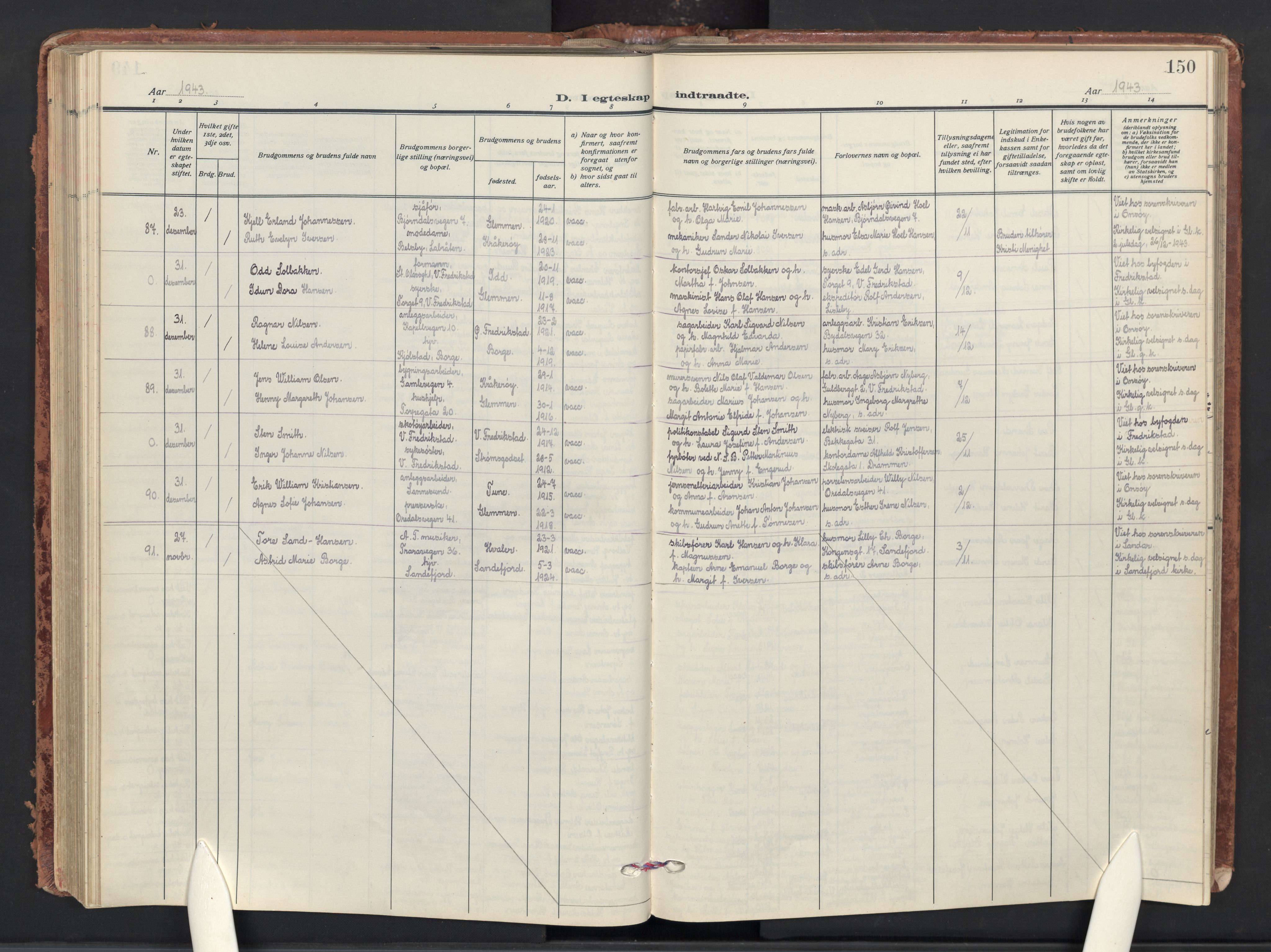 Glemmen prestekontor Kirkebøker, AV/SAO-A-10908/G/Ga/L0010: Parish register (copy) no. 10, 1928-1951, p. 150