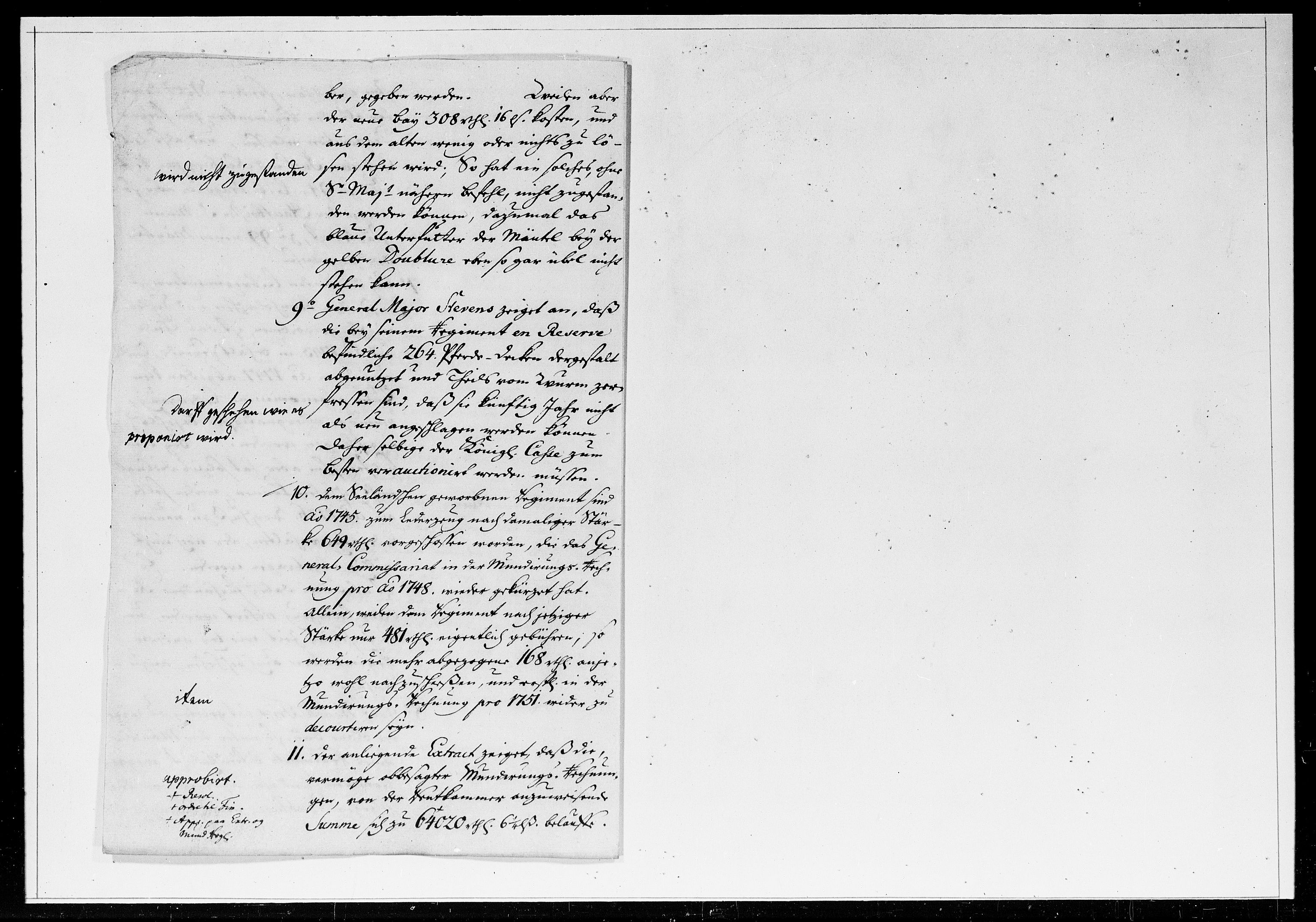 Krigskollegiet, Krigskancelliet, DRA/A-0006/-/1211-1217: Refererede sager, 1749, p. 63