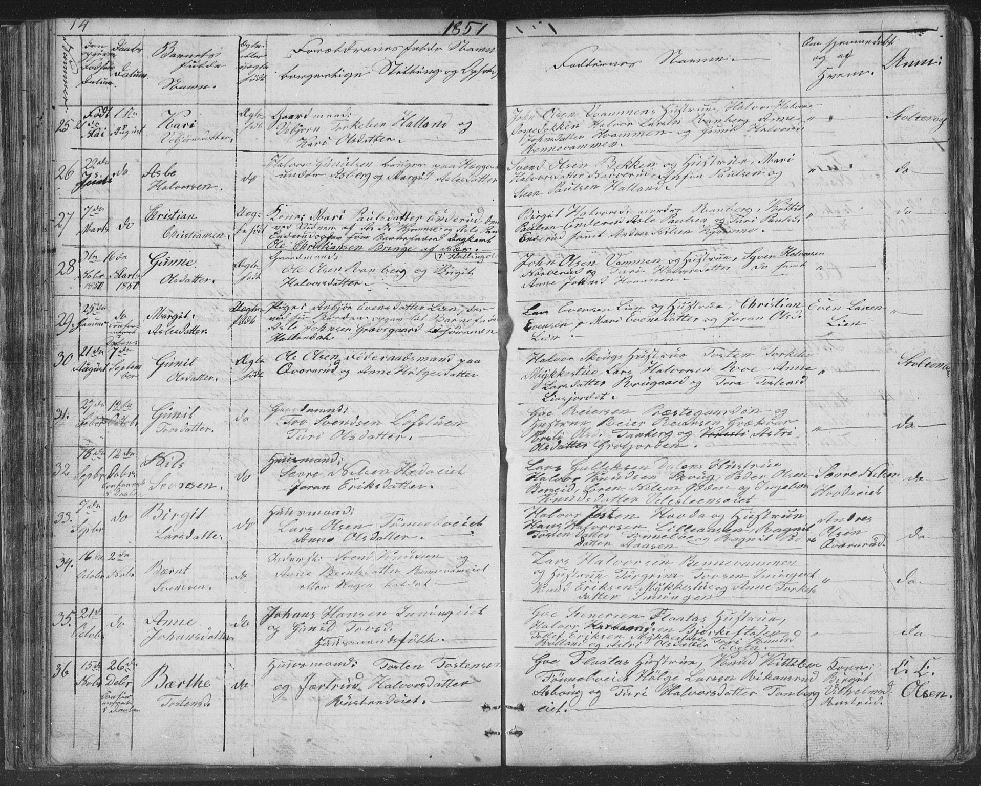 Nore kirkebøker, AV/SAKO-A-238/F/Fc/L0002: Parish register (official) no. III 2, 1836-1861, p. 54