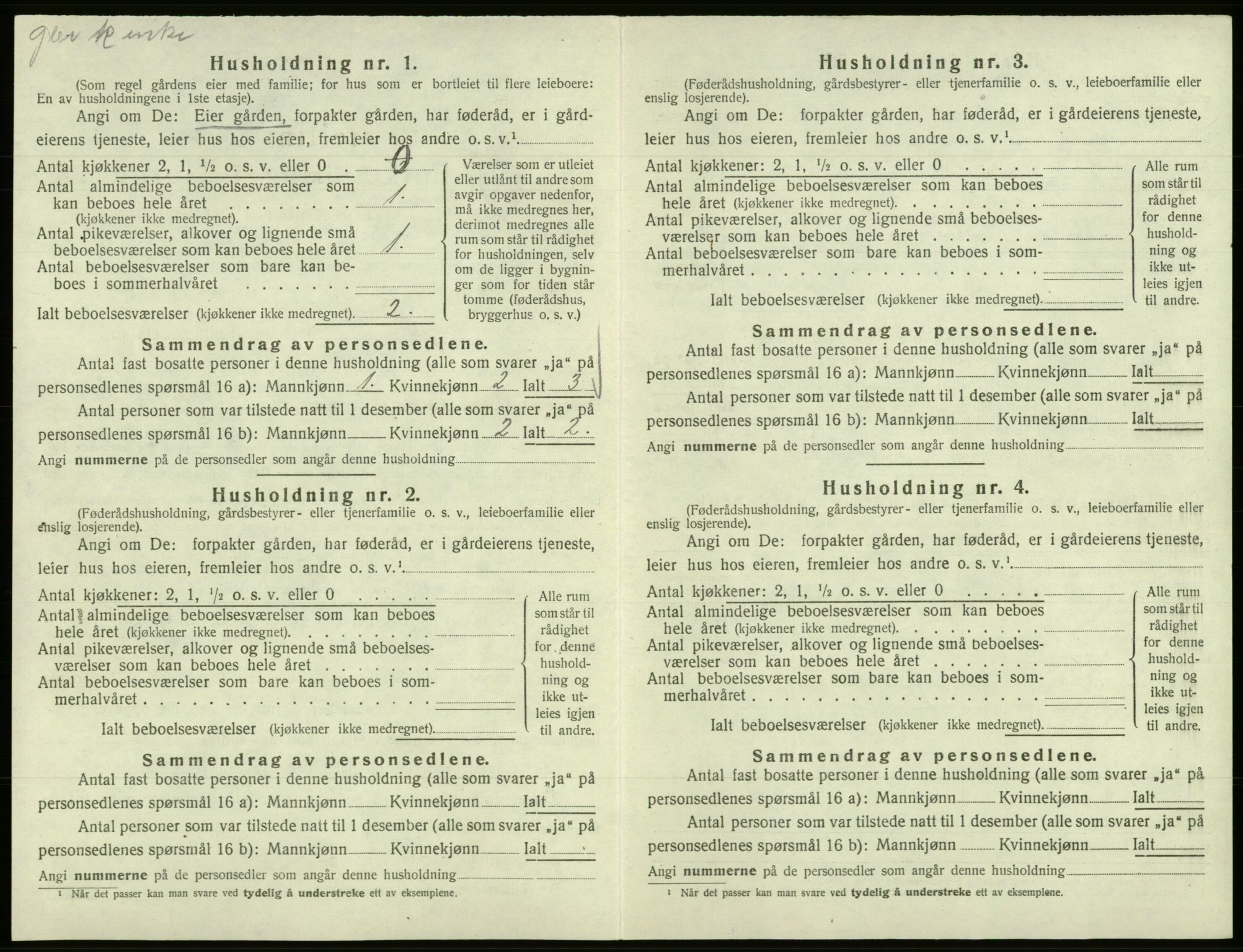 SAB, 1920 census for Samnanger, 1920, p. 98