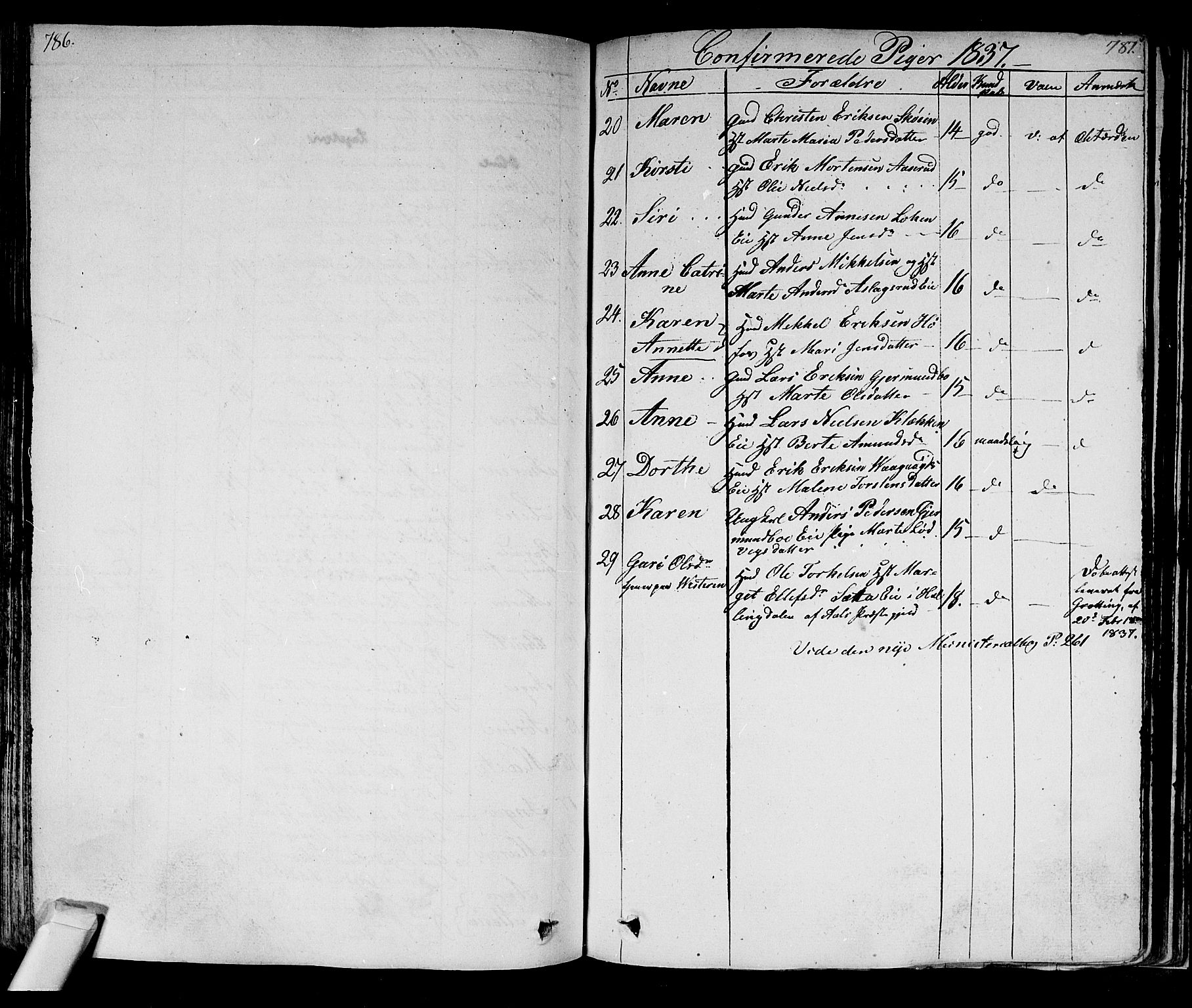 Norderhov kirkebøker, AV/SAKO-A-237/F/Fa/L0009: Parish register (official) no. 9, 1819-1837, p. 786-787