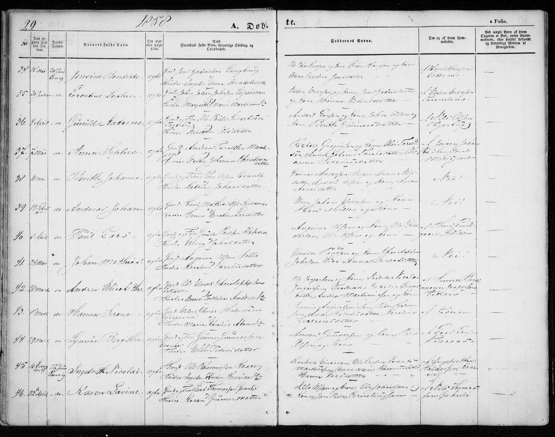 Lenvik sokneprestembete, SATØ/S-1310/H/Ha/Haa/L0007kirke: Parish register (official) no. 7, 1855-1865, p. 29