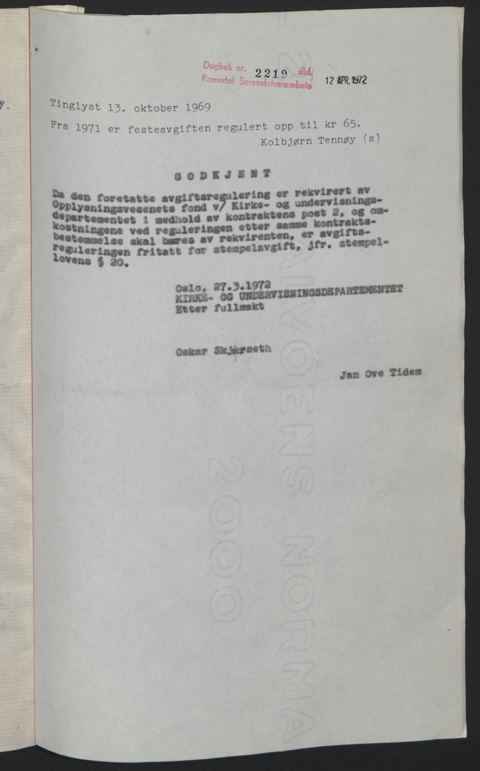 Romsdal sorenskriveri, AV/SAT-A-4149/1/2/2C: Mortgage book no. A22, 1947-1947, Diary no: : 504/1947