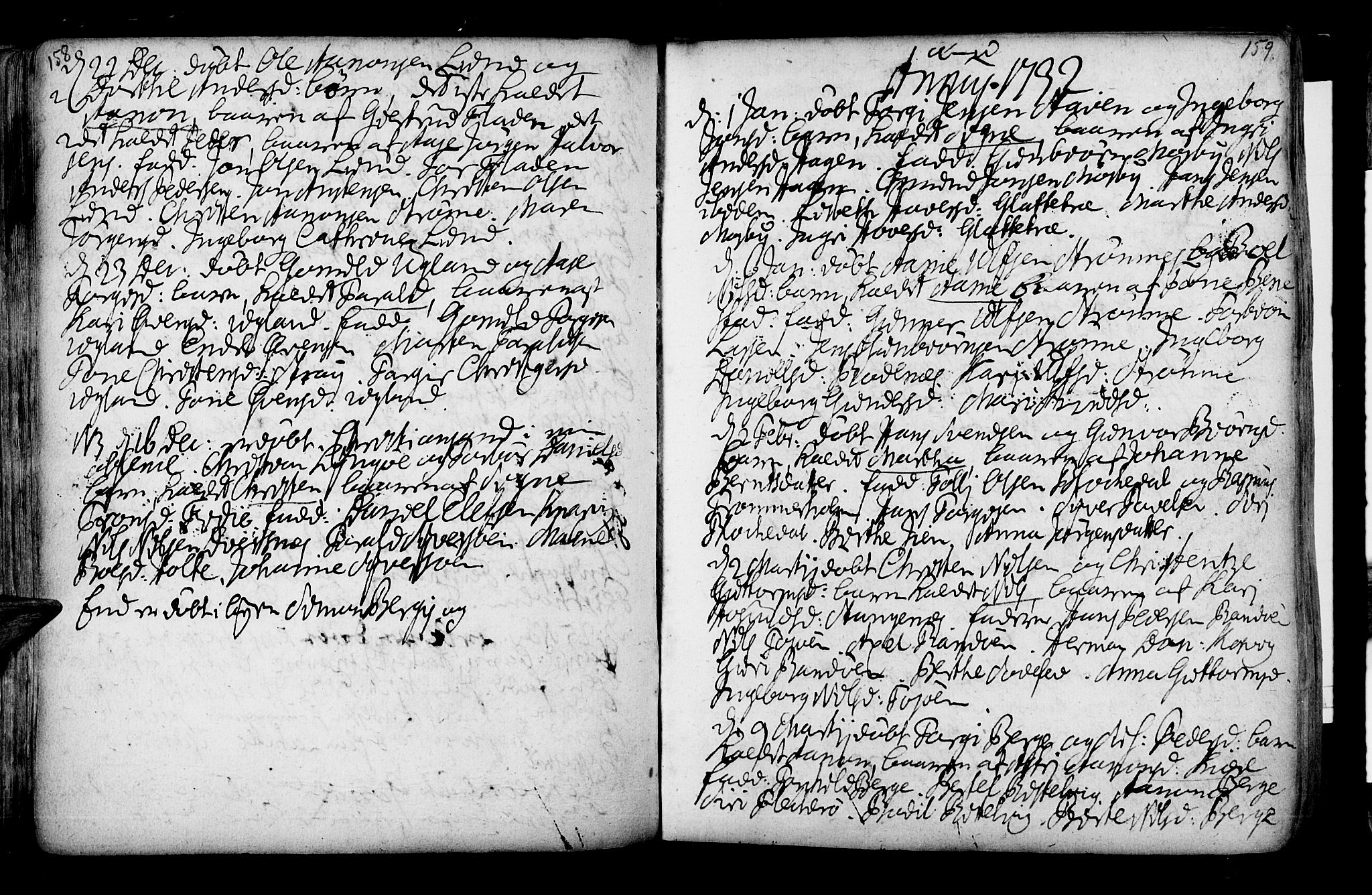 Oddernes sokneprestkontor, SAK/1111-0033/F/Fa/Faa/L0002: Parish register (official) no. A 2, 1719-1764, p. 158-159